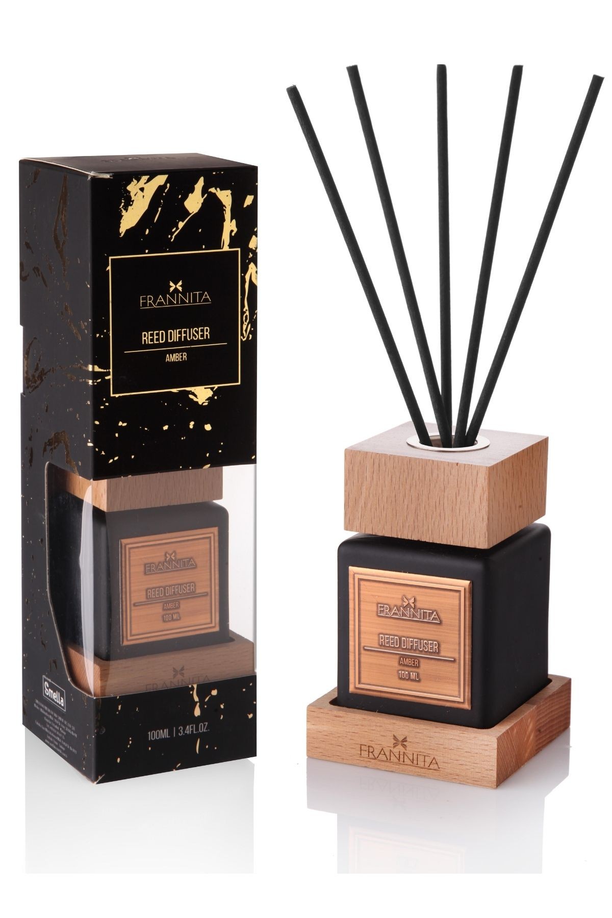 Premium - Bambu Çubuklu Oda Kokusu – Amber – 100ML