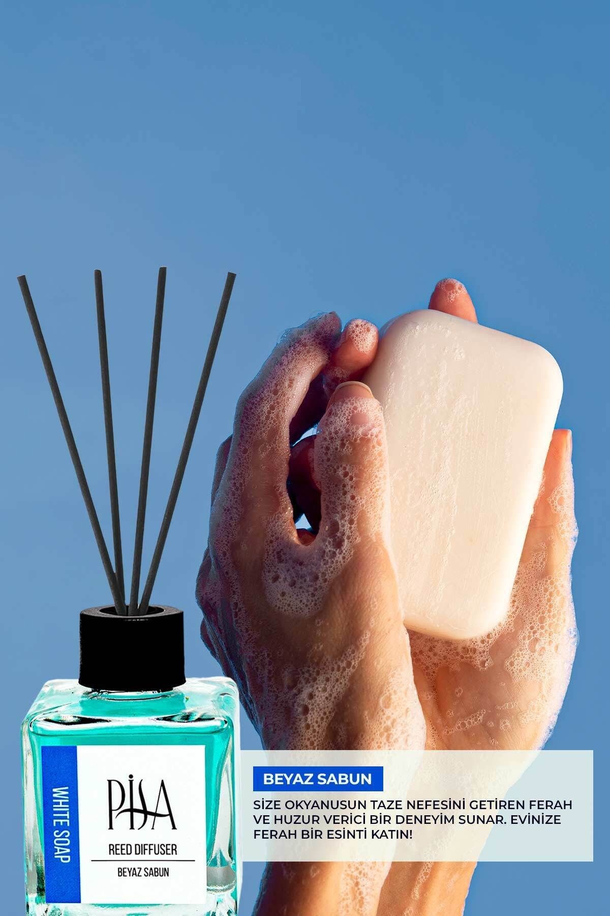 Beyaz Sabun Çubuklu Oda Kokusu White Soap Reed Diffuser 100ml