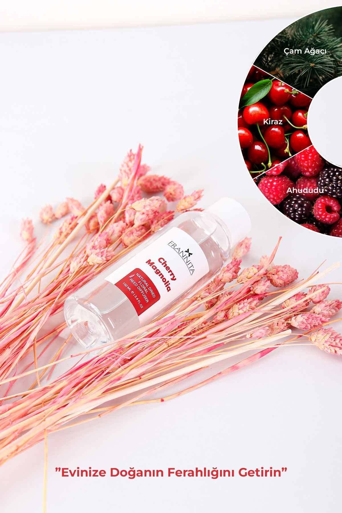 Cherry Magnolia Çiçekli Cam Vazolu Refilli Dekoratif Oda Kokusu 100ml