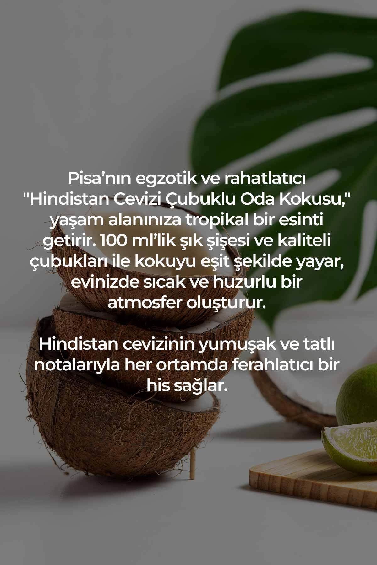 Hindistan Cevizi ve Vanilya Çubuklu Oda Kokusu Coconut and Vanilla Reed Diffuser 100ml