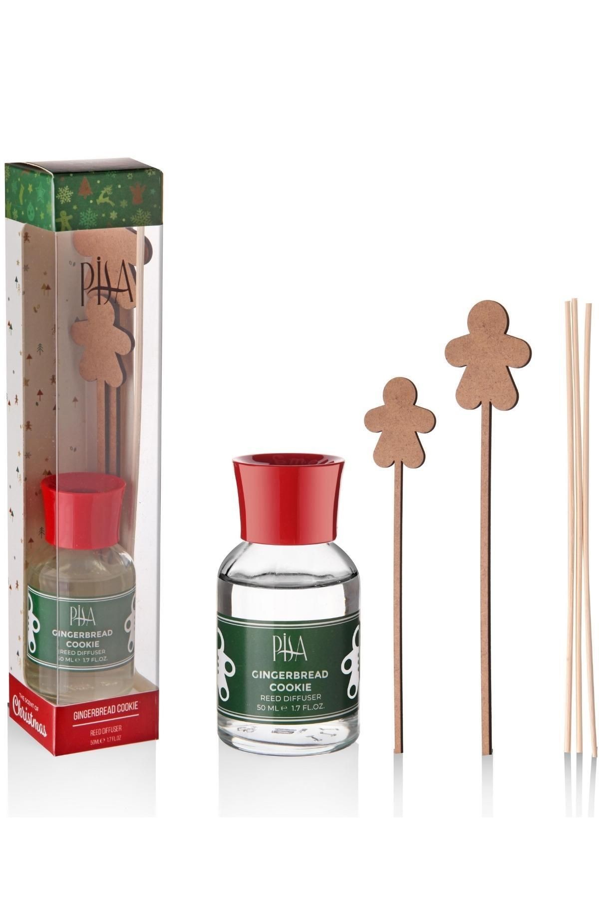 Yeni Yıl Yılbaşı Özel Bambu Çubuklu Gingerbread Cookie Oda Kokusu -50 ml