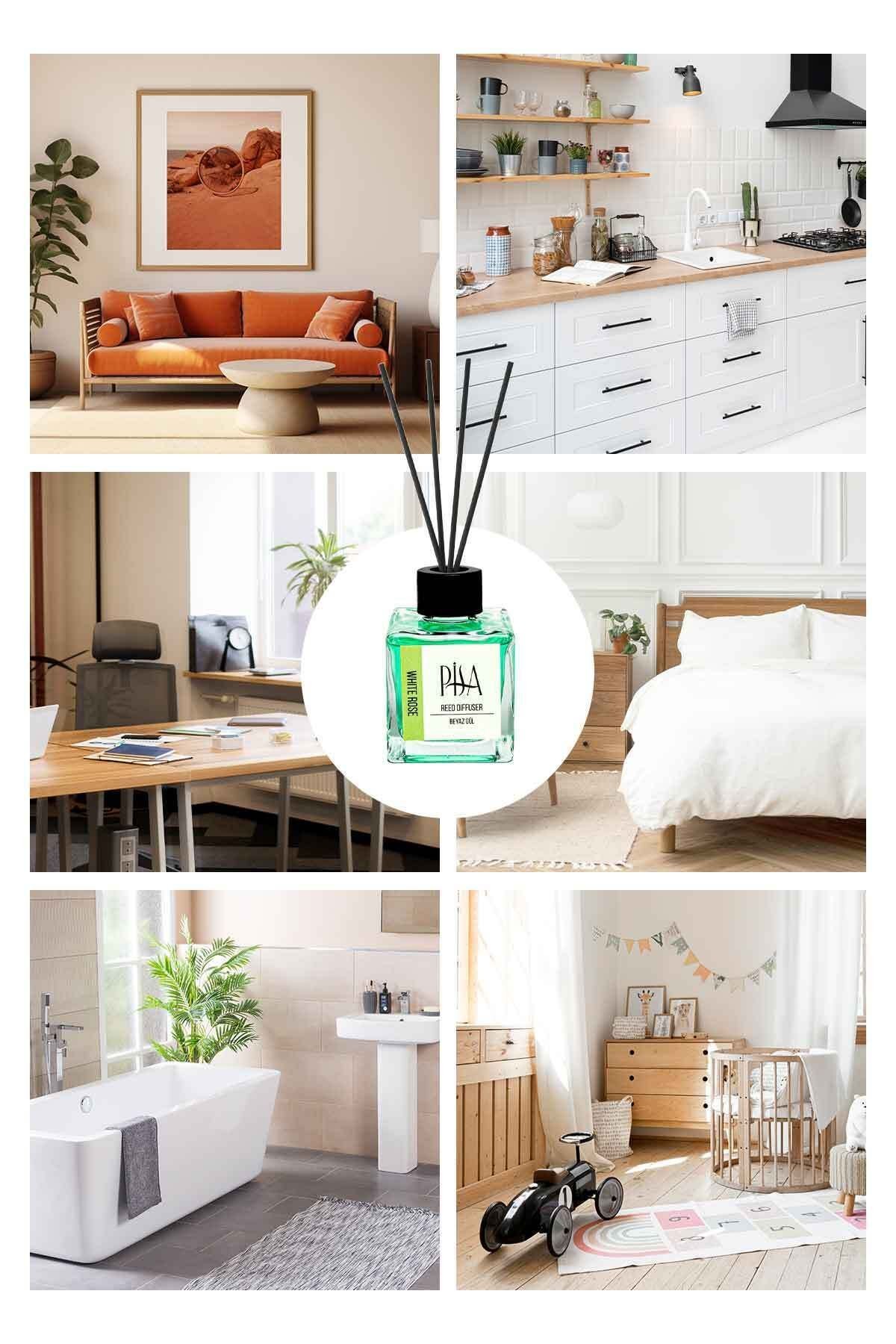 Beyaz Gül Çubuklu Oda Kokusu White Rose Reed Diffuser 100ml