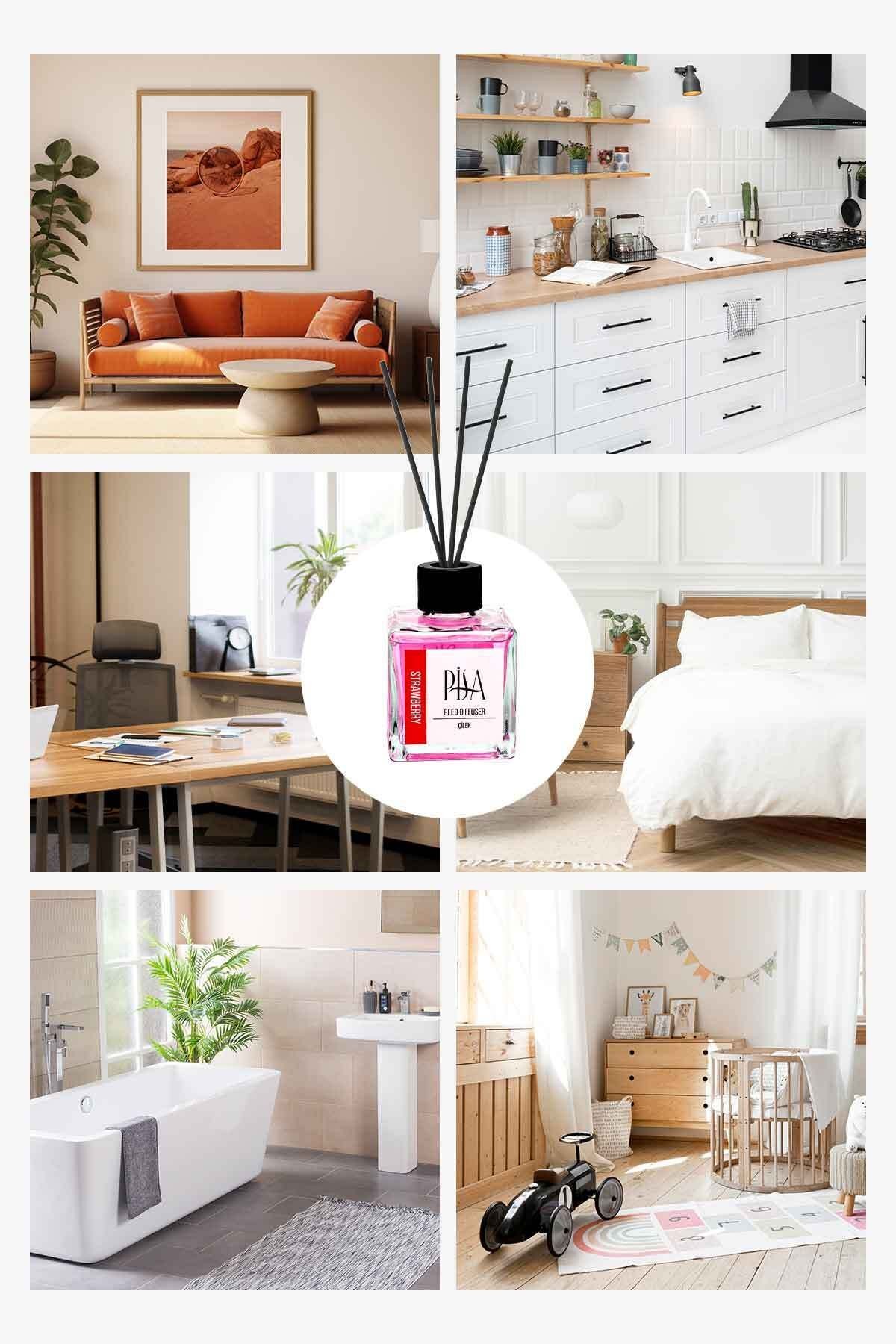 Çilek Çubuklu Oda Kokusu Strawberry Reed Diffuser 100ml