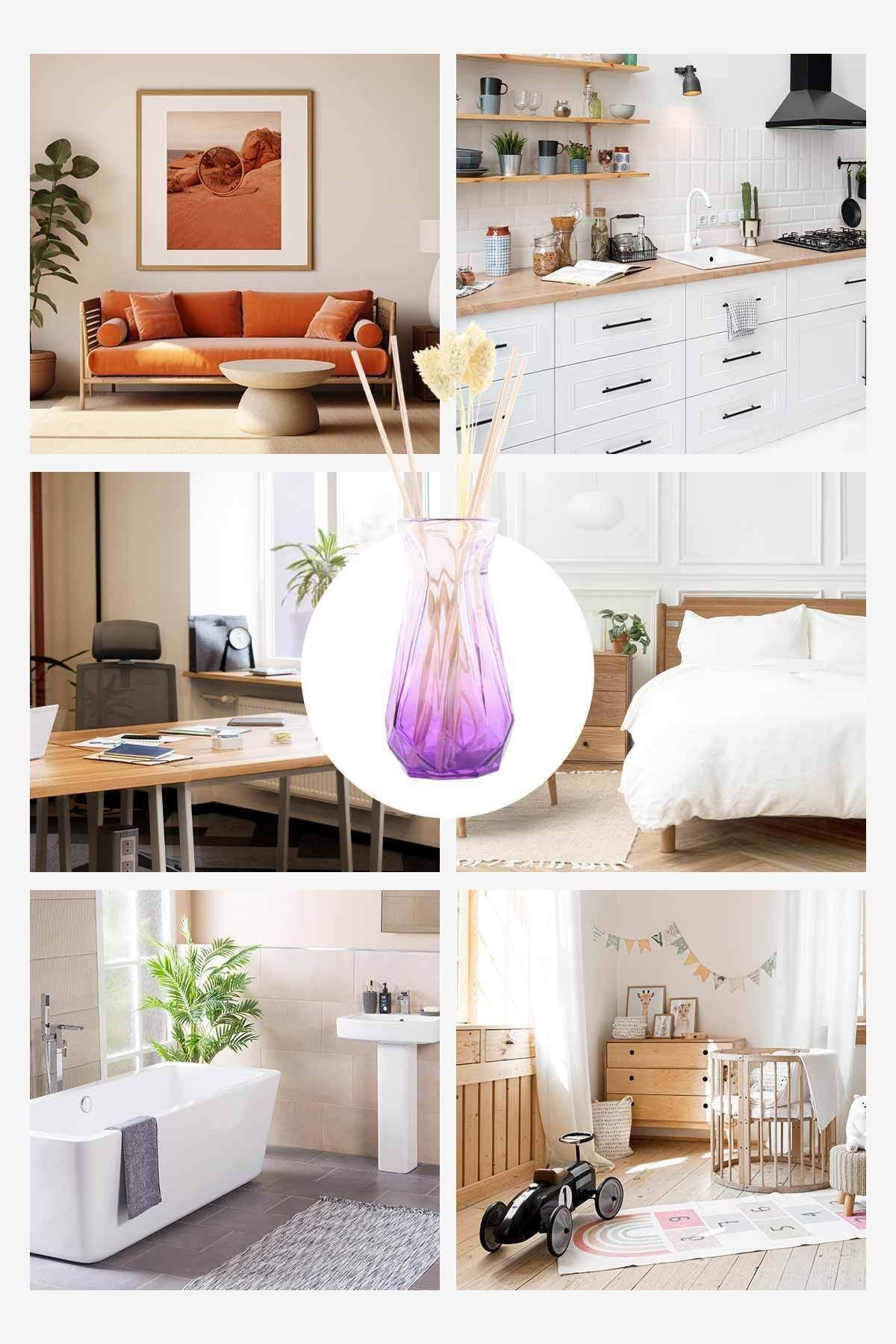 Lavender Garden Çiçekli Cam Vazolu Refilli Dekoratif Oda Kokusu 100ml