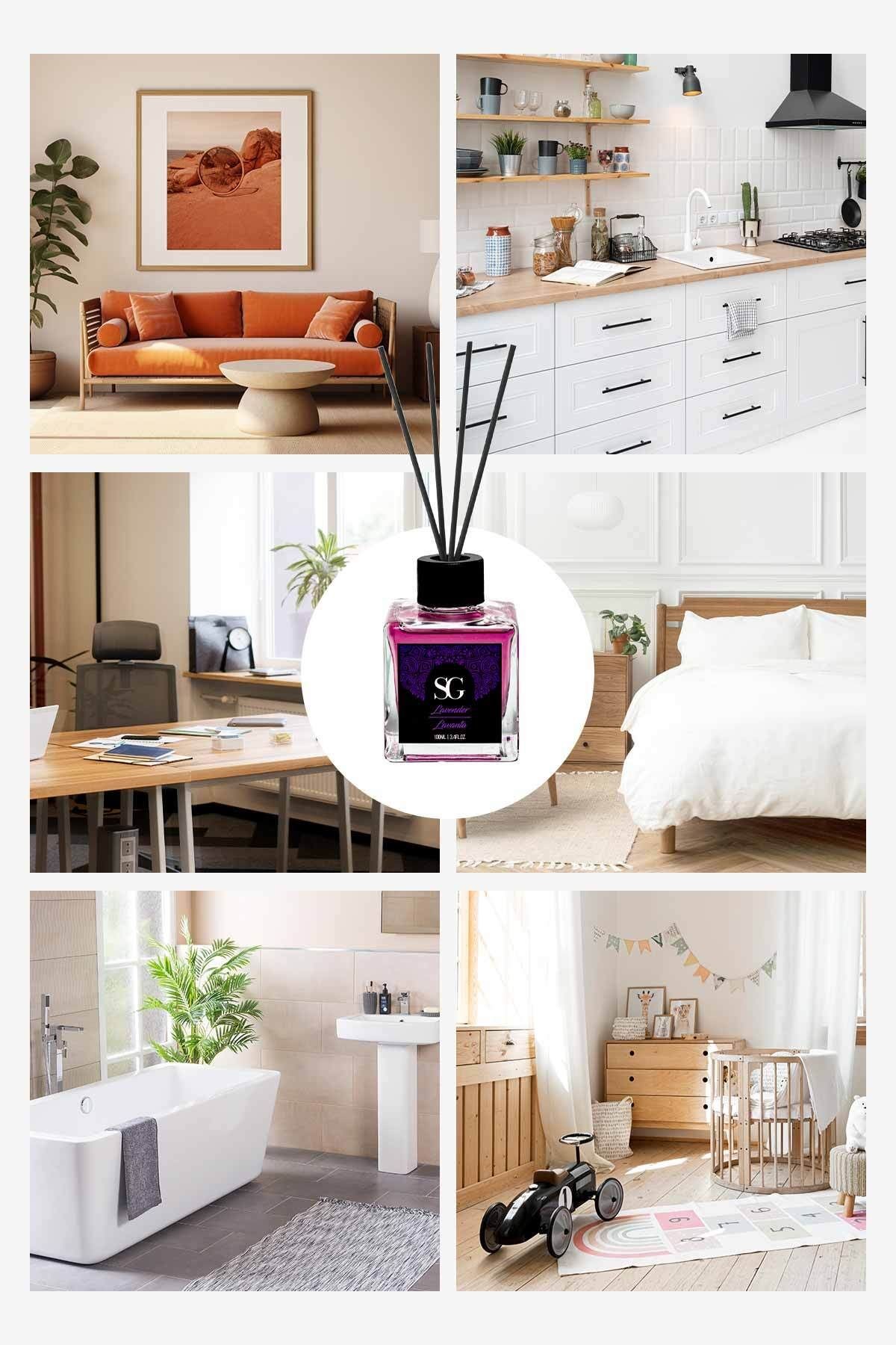 Lavanta Kokulu Çubuklu Oda Kokusu Lavender Reed Diffuser 100ml