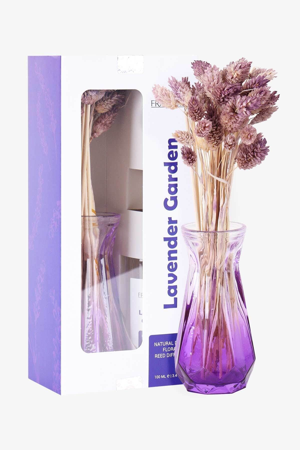 Lavender Garden Çiçekli Cam Vazolu Refilli Dekoratif Oda Kokusu 100ml