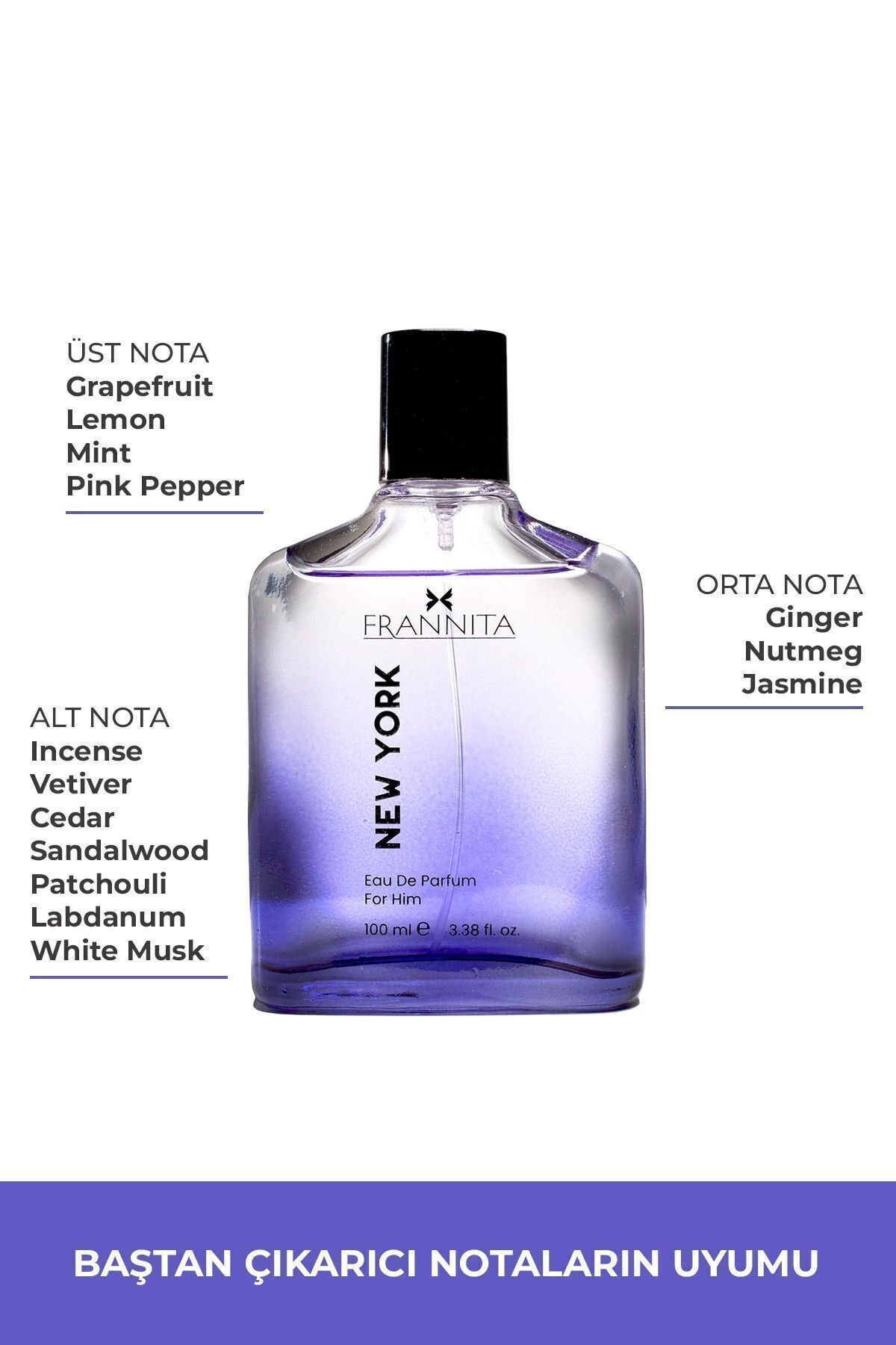 New York Bleu De C. Odunsu Kalıcı 100ml Edp Erkek Parfüm