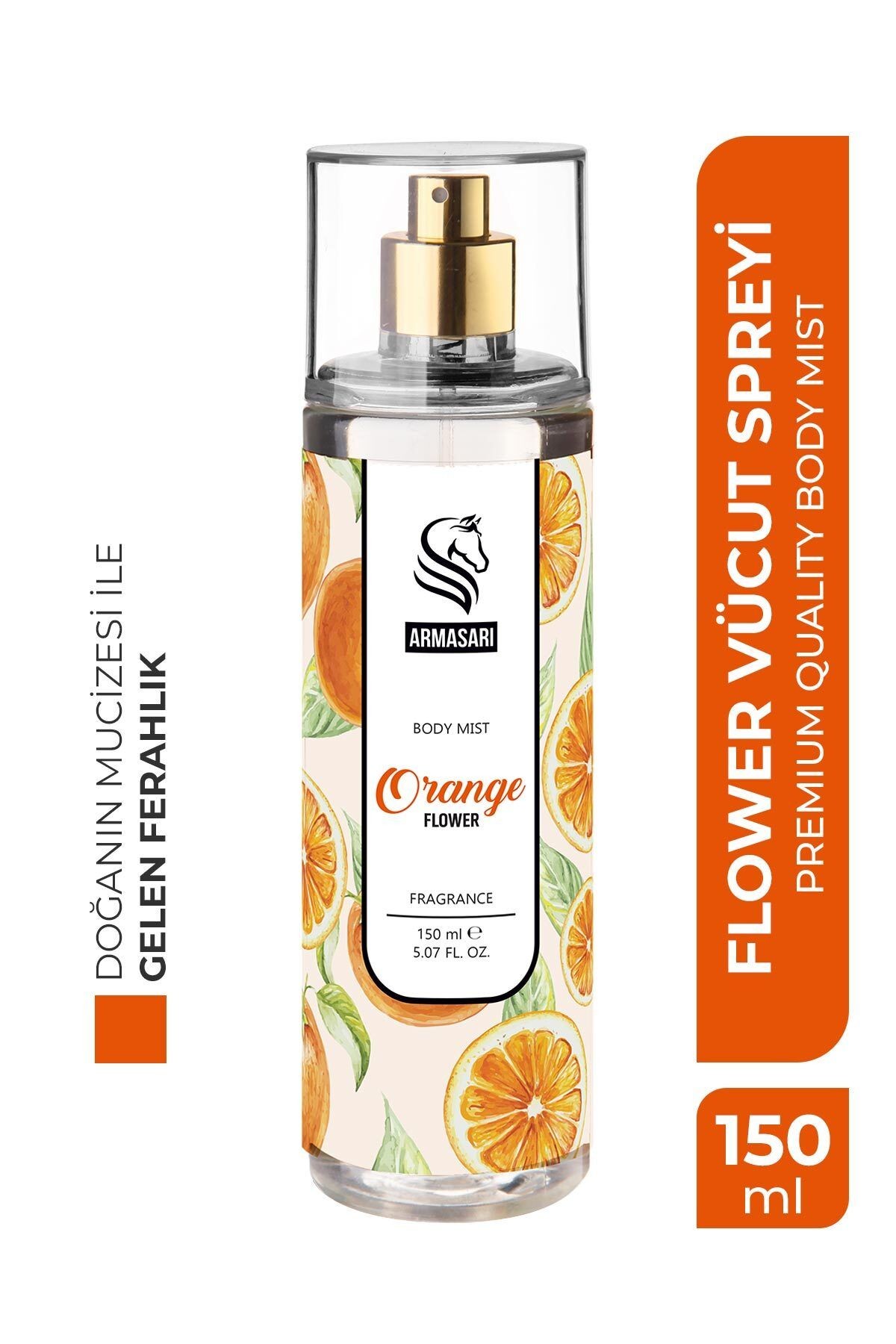Orange Flower Parfümlü Kadın Vücut Spreyi Vücut Kokusu Vücut Misti Body Mist Spray 150ml