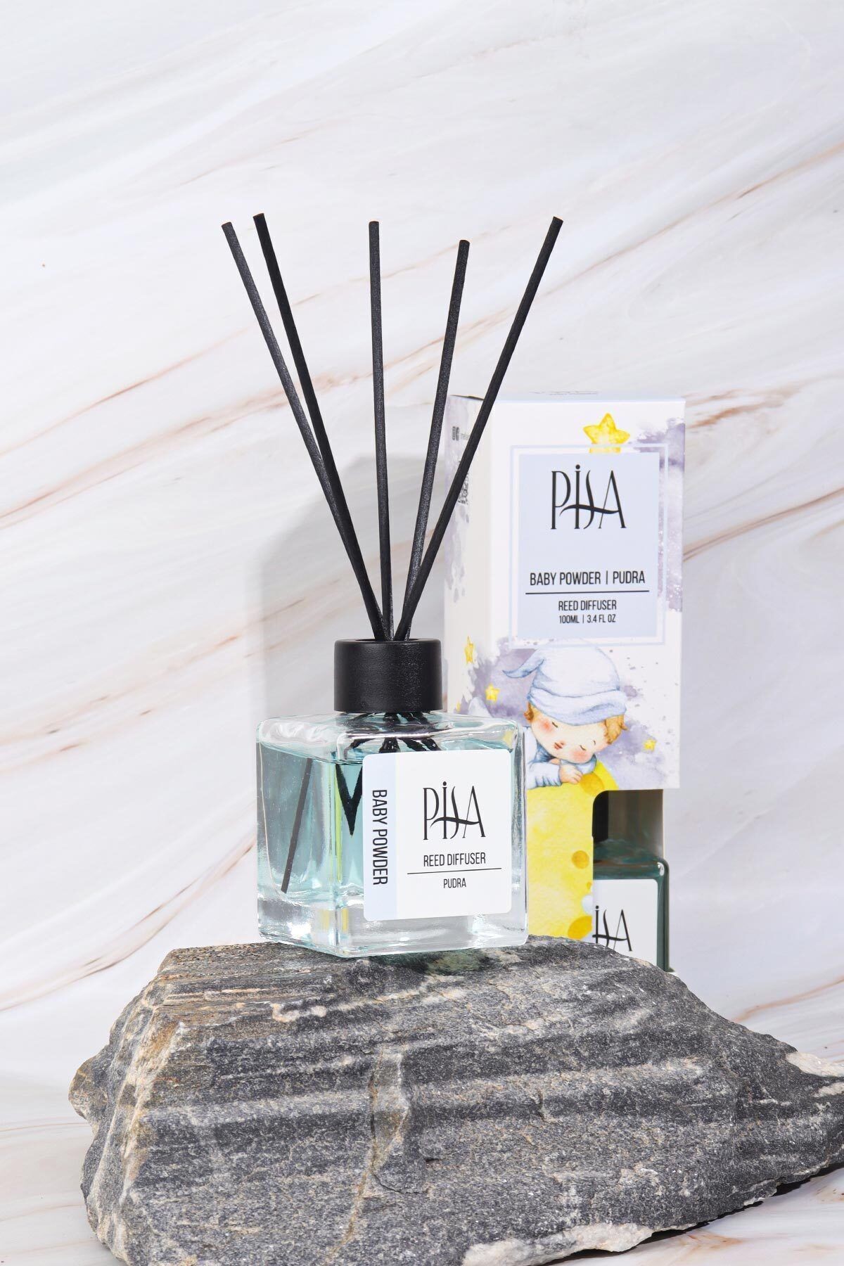 Bebek Pudrası Çubuklu Oda Kokusu Baby Powder Reed Diffuser 100ml