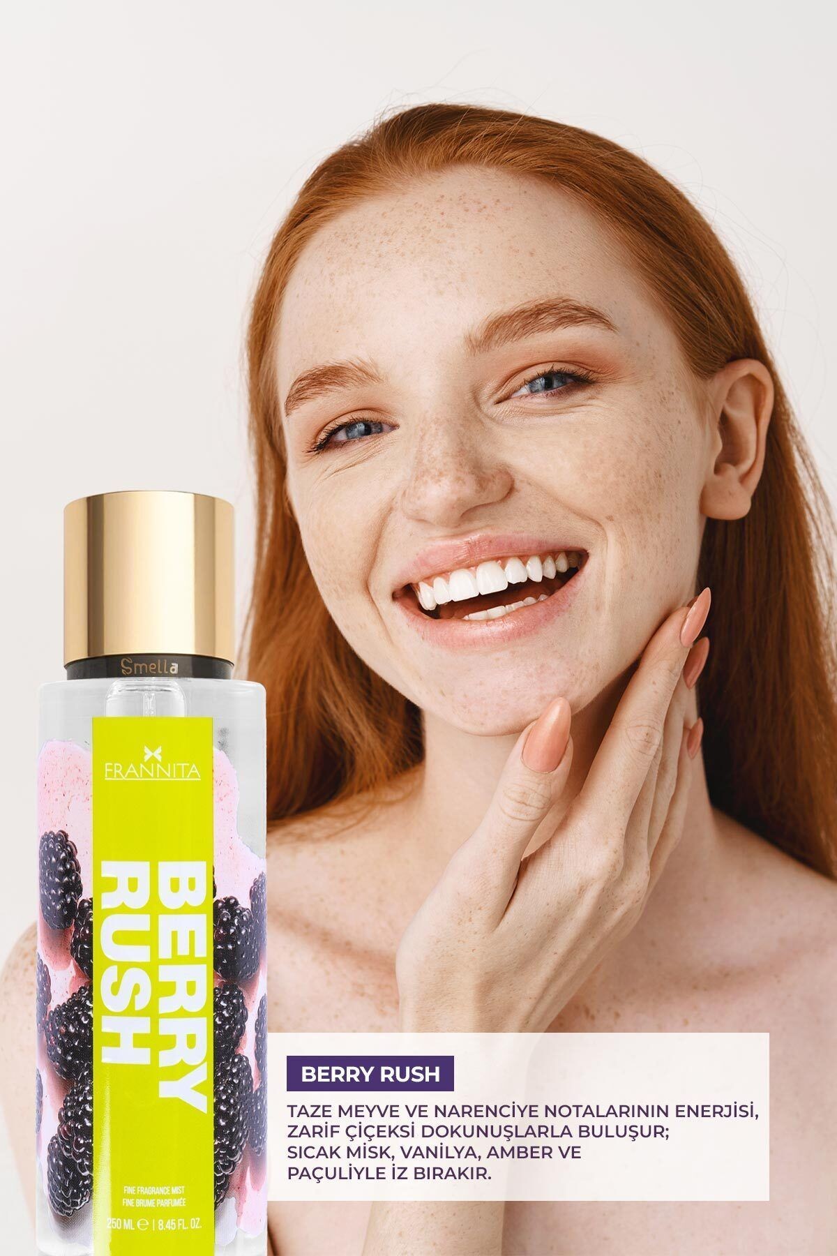 Berry Rush Parfümlü Kadın Vücut Spreyi Vücut Kokusu Vücut Misti Body Mist Spray 250ml