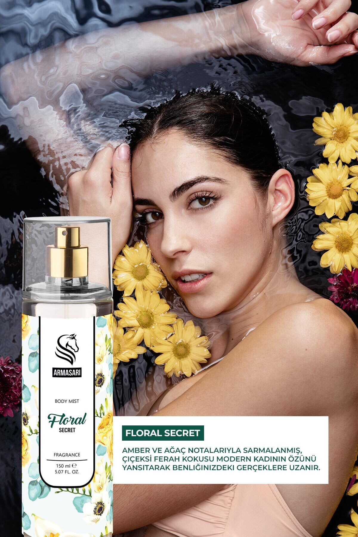 Floral Secret Parfümlü Kadın Vücut Spreyi Vücut Kokusu Vücut Misti Body Mist Spray 150ml