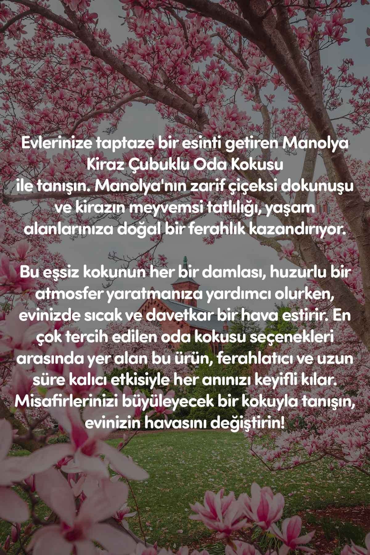 Manolya Kiraz Çubuklu Oda Kokusu Magnolia Cherry Reed Diffuser 100ml