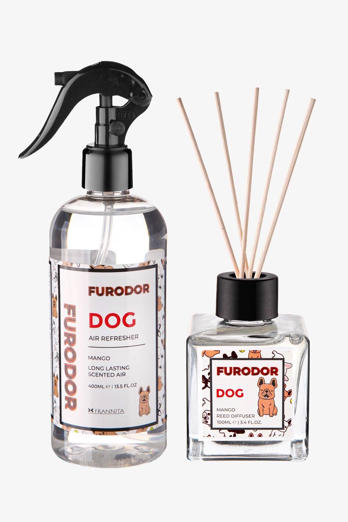Evcil Hayvan Özel Koku Seti Köpek Mango 100ml Oda Kokusu ve 400ml Oda Spreyi