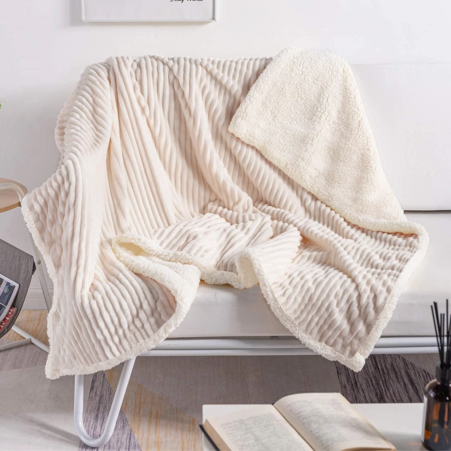 Veluna Tek ve Çift Kişilik Battaniye - Krem