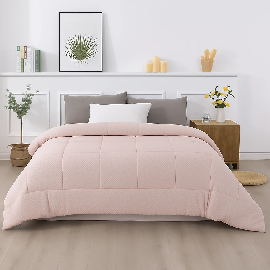 Aven Tek ve Çift Kişilik Wellsoft Yorgan - Pudra