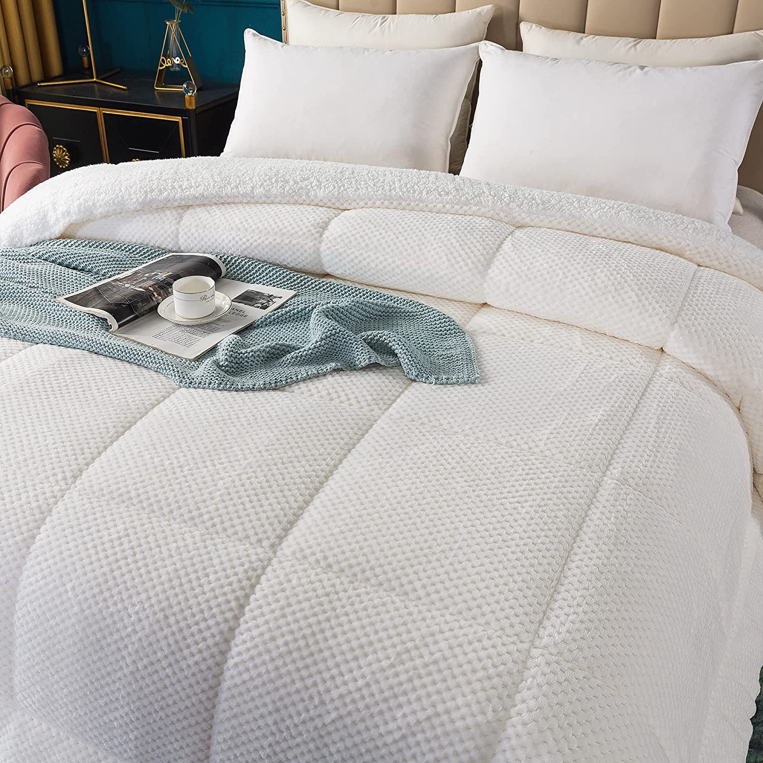 Aven Tek ve Çift Kişilik Wellsoft Yorgan - Krem