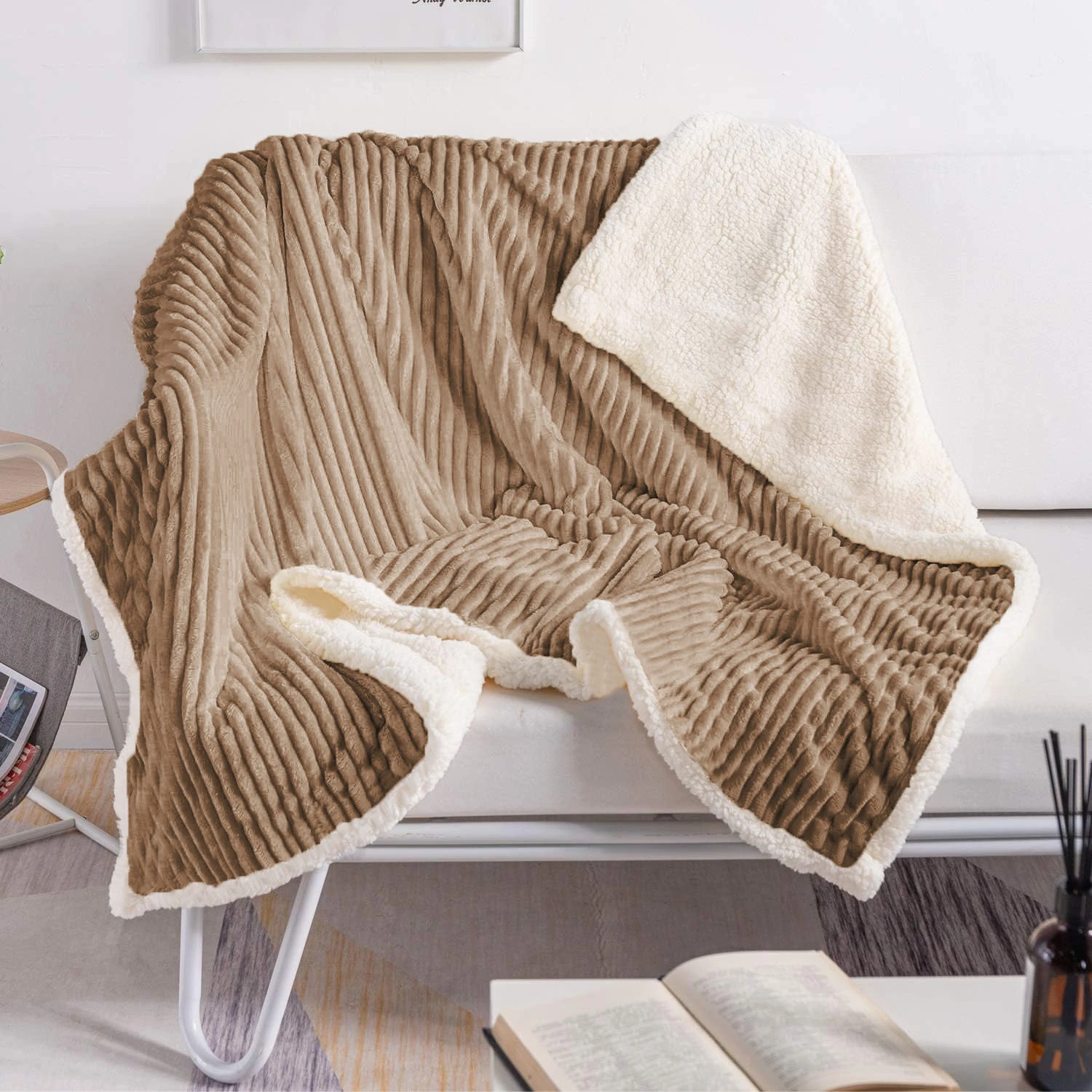 Veluna Tek ve Çift Kişilik Battaniye - Kahve