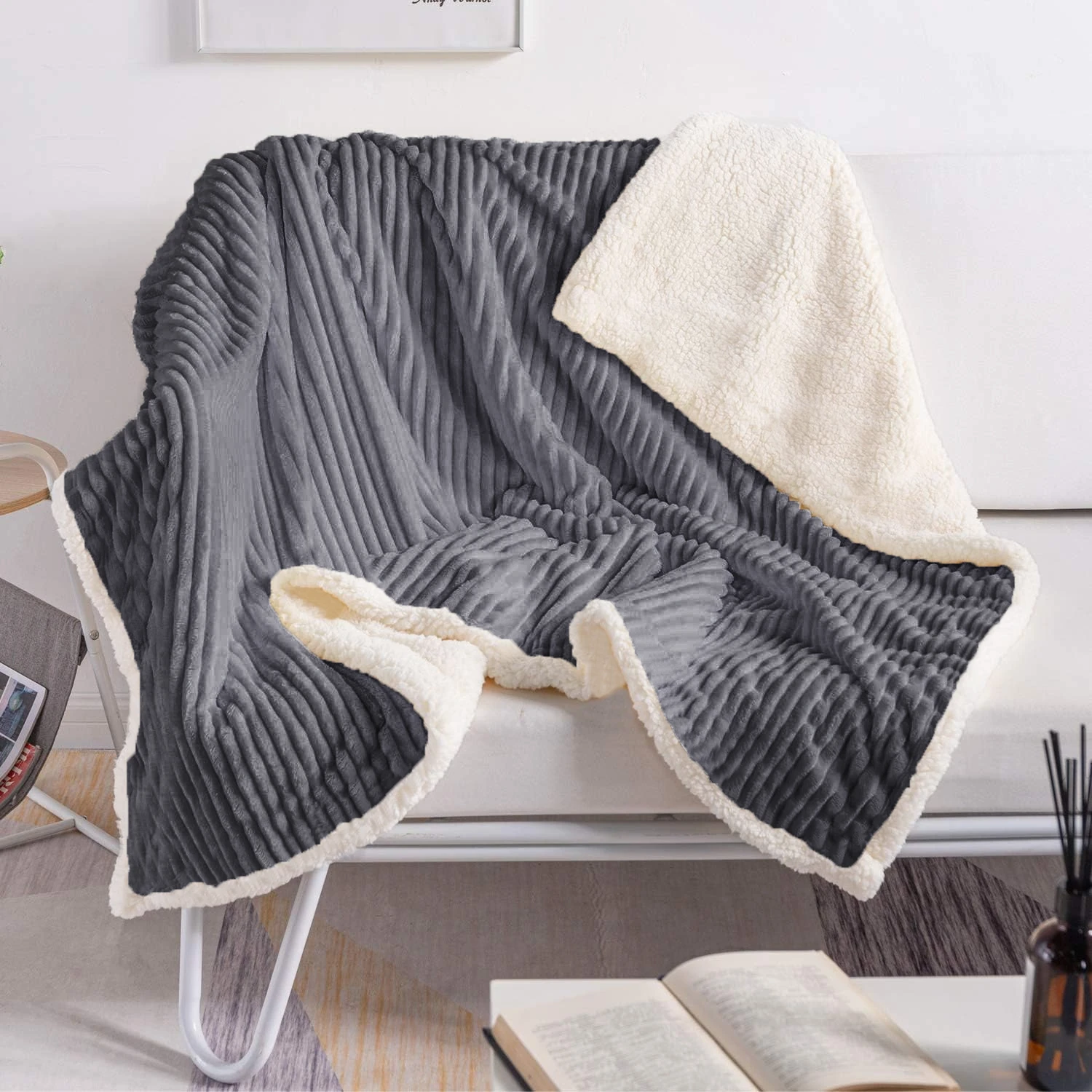 Veluna Tek ve Çift Kişilik Battaniye - Antrasit