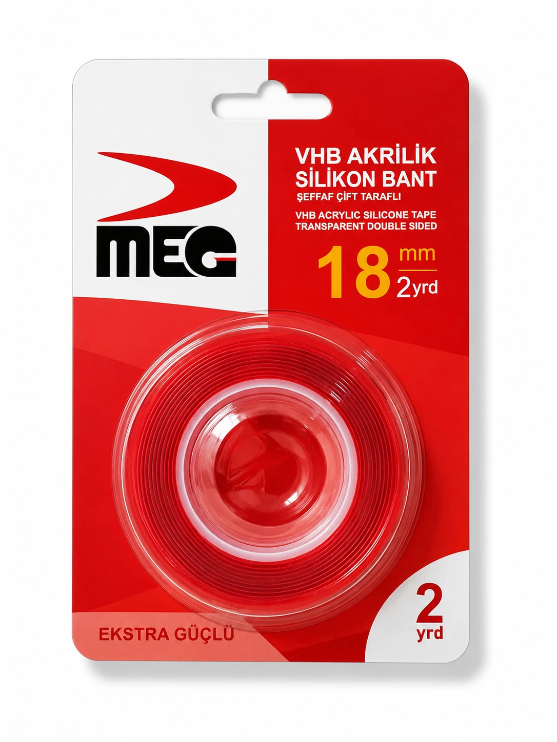 Alwes Çift Taraflı Akrilik Silikon Bant 18mm*2m