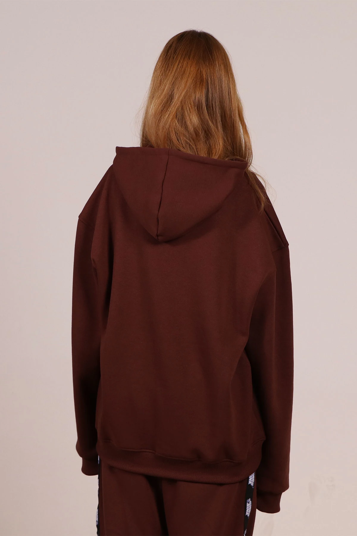 Kadın Baskılı Kapüşonlu Sweatshirt