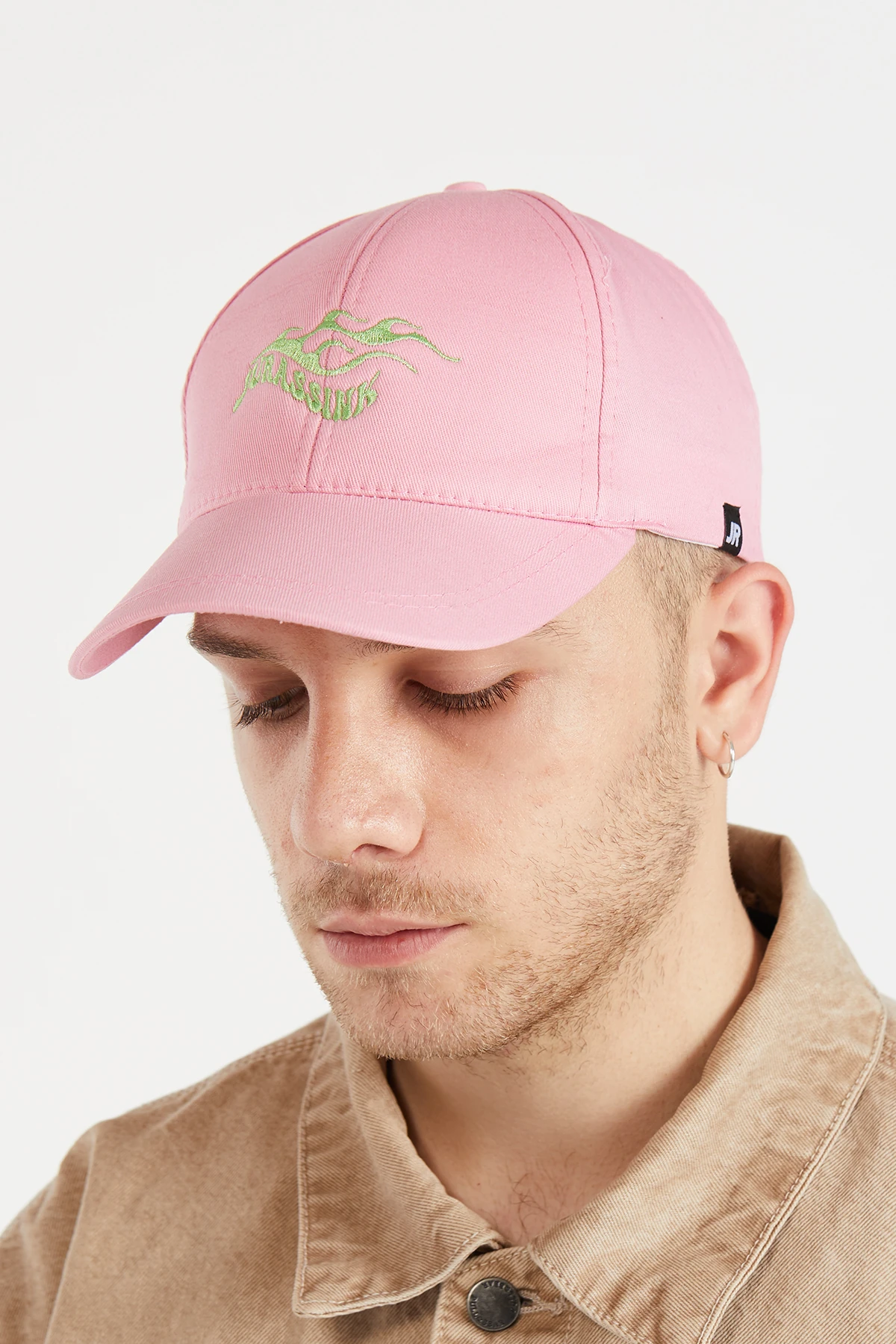 Erkek Nakış işlemeli Pembe Şapka