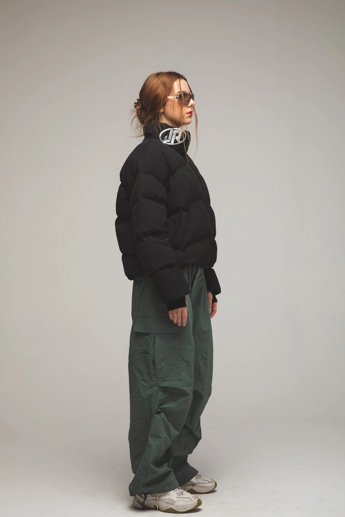 Kadın Siyah Puffer Mont