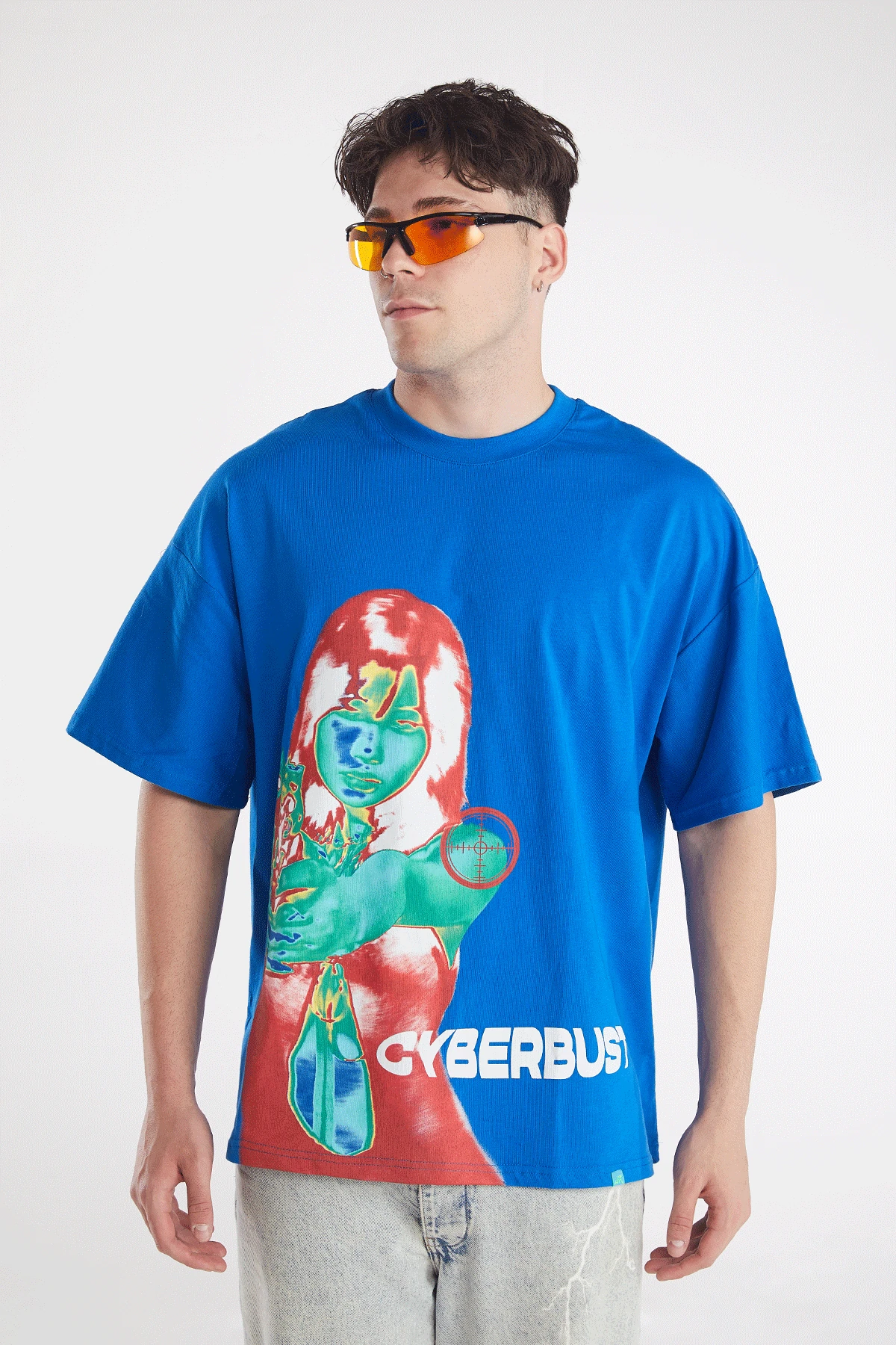 Erkek Thermal Shooter Baskılı Kısa Kollu Oversize T-shirt