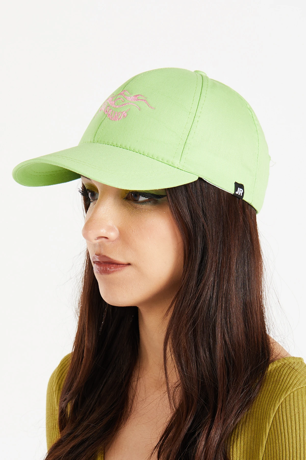 Kadın Nakış işlemeli Yeşil Şapka