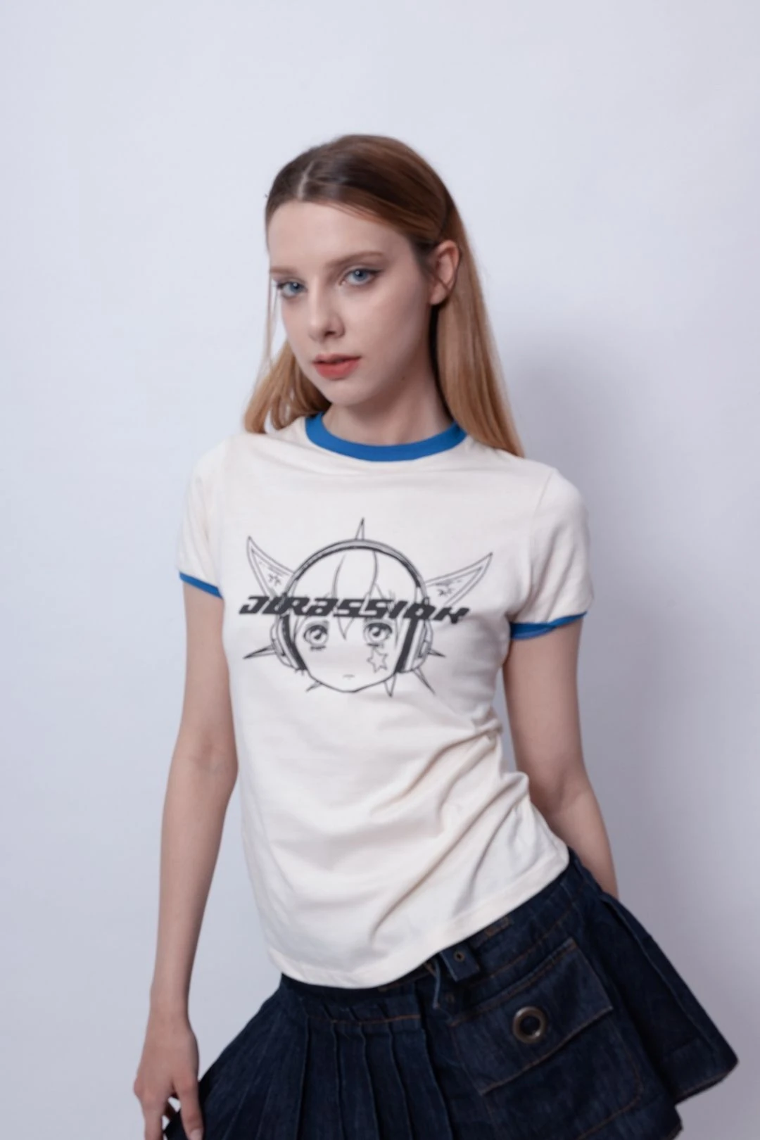 Astra Baskılı Kısa kollu Basic  Kadın T-shirt