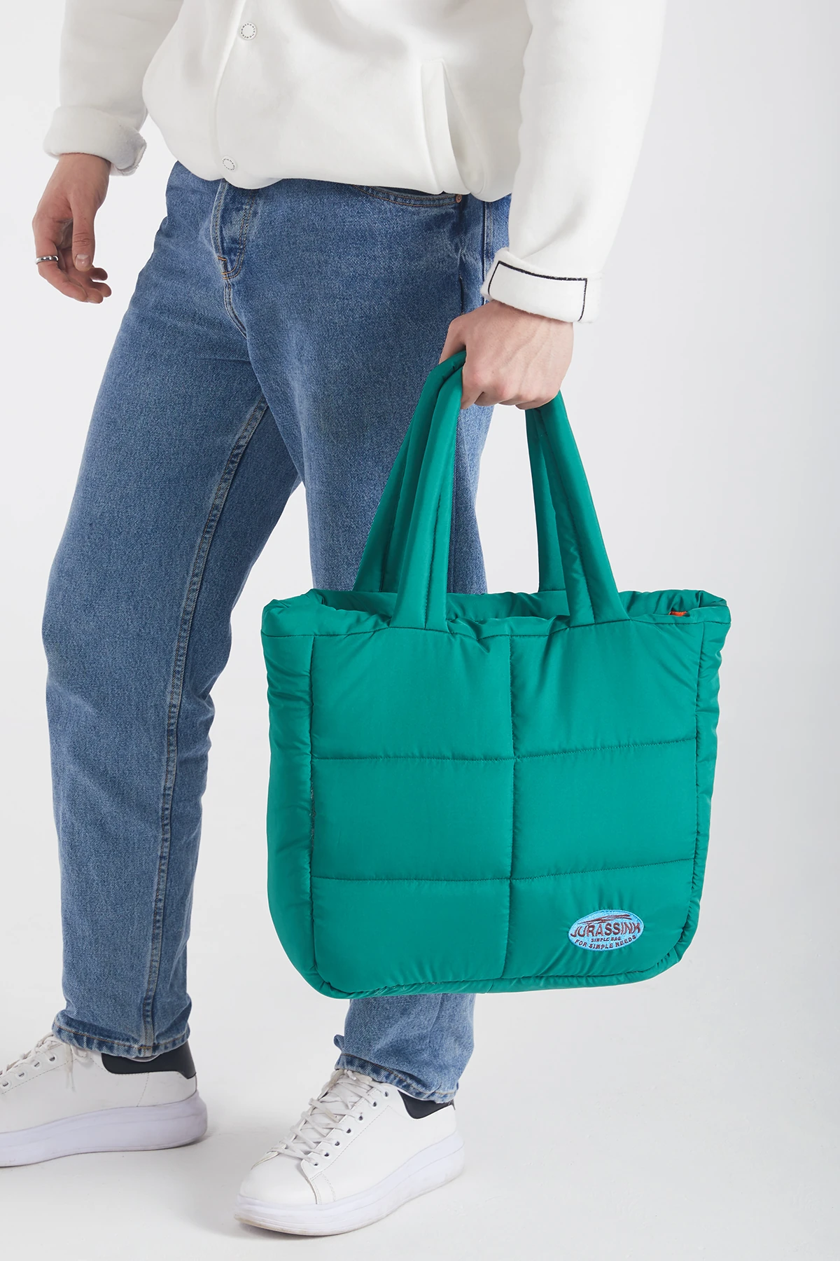 Unisex Yeşil Simple Bag Puffer Çanta