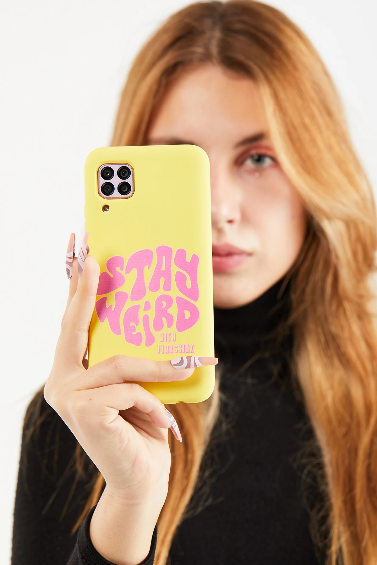 Huawei Uyumlu Stay Weird Sarı Telefon Kılıfı