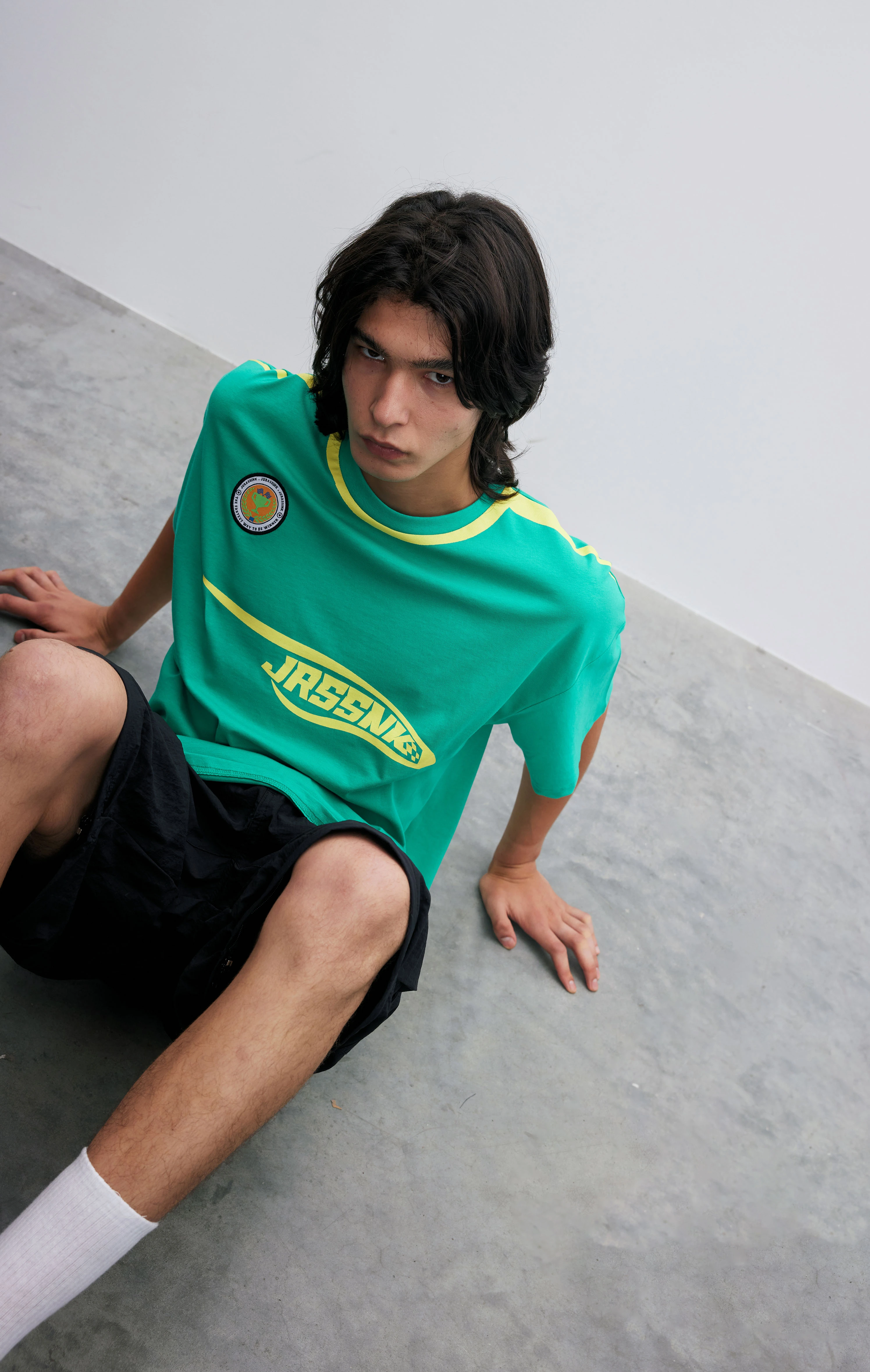 Erkek Frontrunner Yeşil Jersey T-shirt