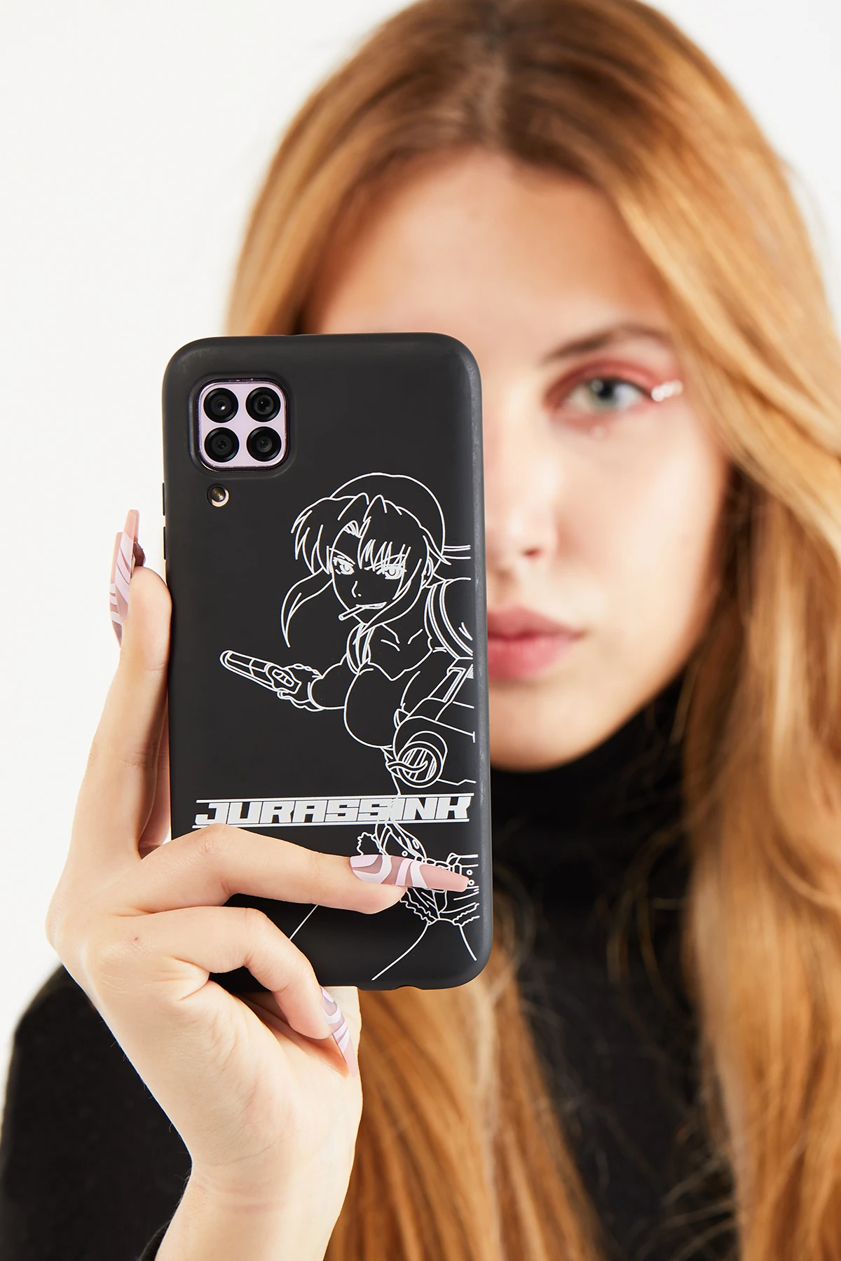 Huawei Uyumlu Manga Siyah Telefon Kılıfı