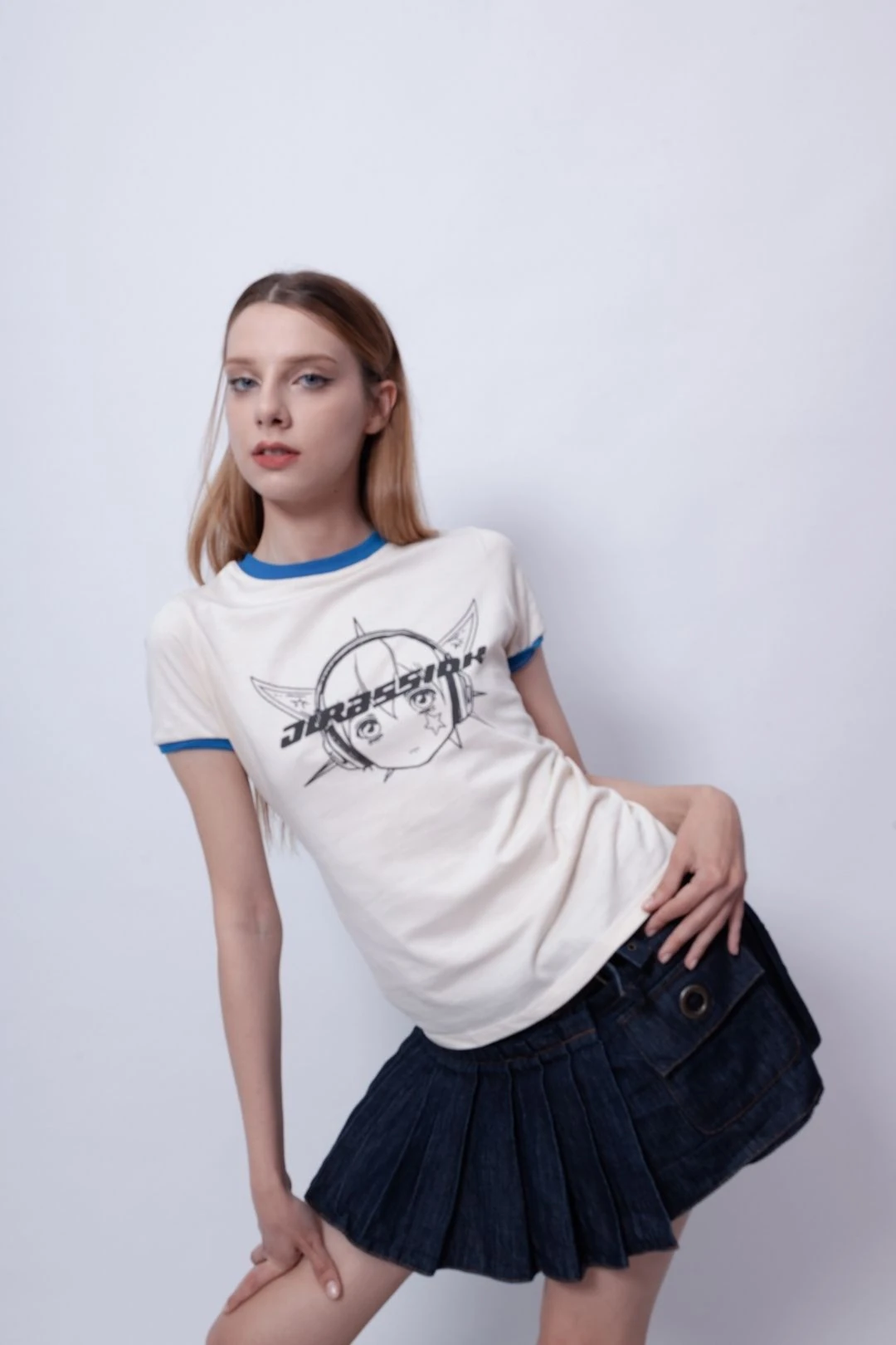 Astra Baskılı Kısa kollu Basic  Kadın T-shirt