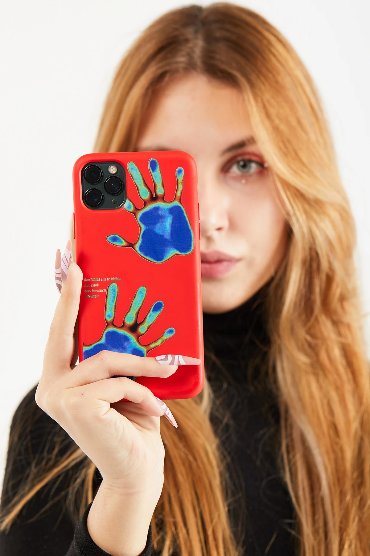 Iphone Uyumlu Thermal Hands Kırmızı Telefon Kılıfı