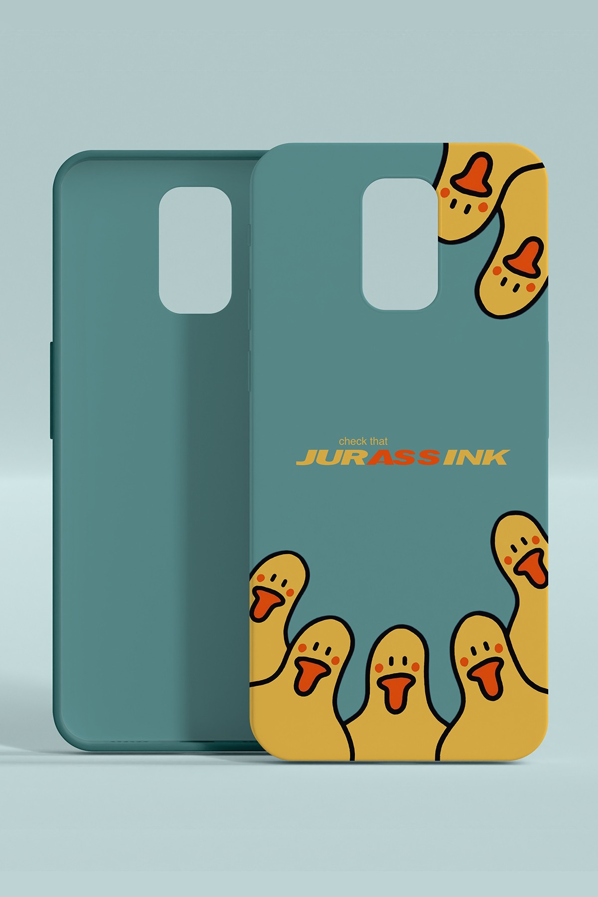 Samsung Uyumlu Curious Ducks Yeşil Telefon Kılıfı