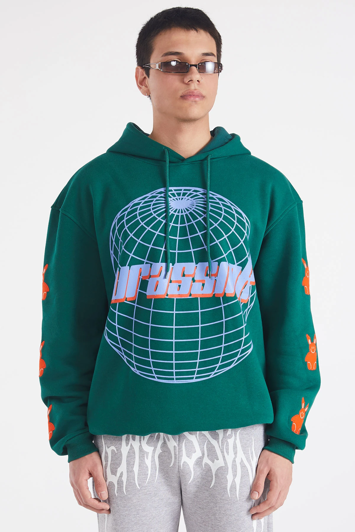 Erkek Patch Baskılı Kapüşonlu Sweatshirt