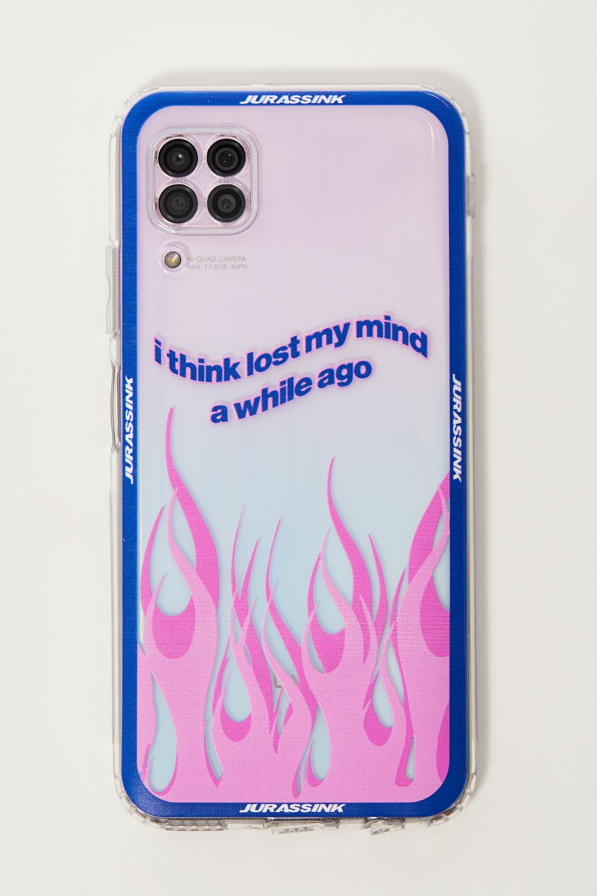 Huawei Uyumlu Pink Flames Şeffaf Telefon Kılıfı