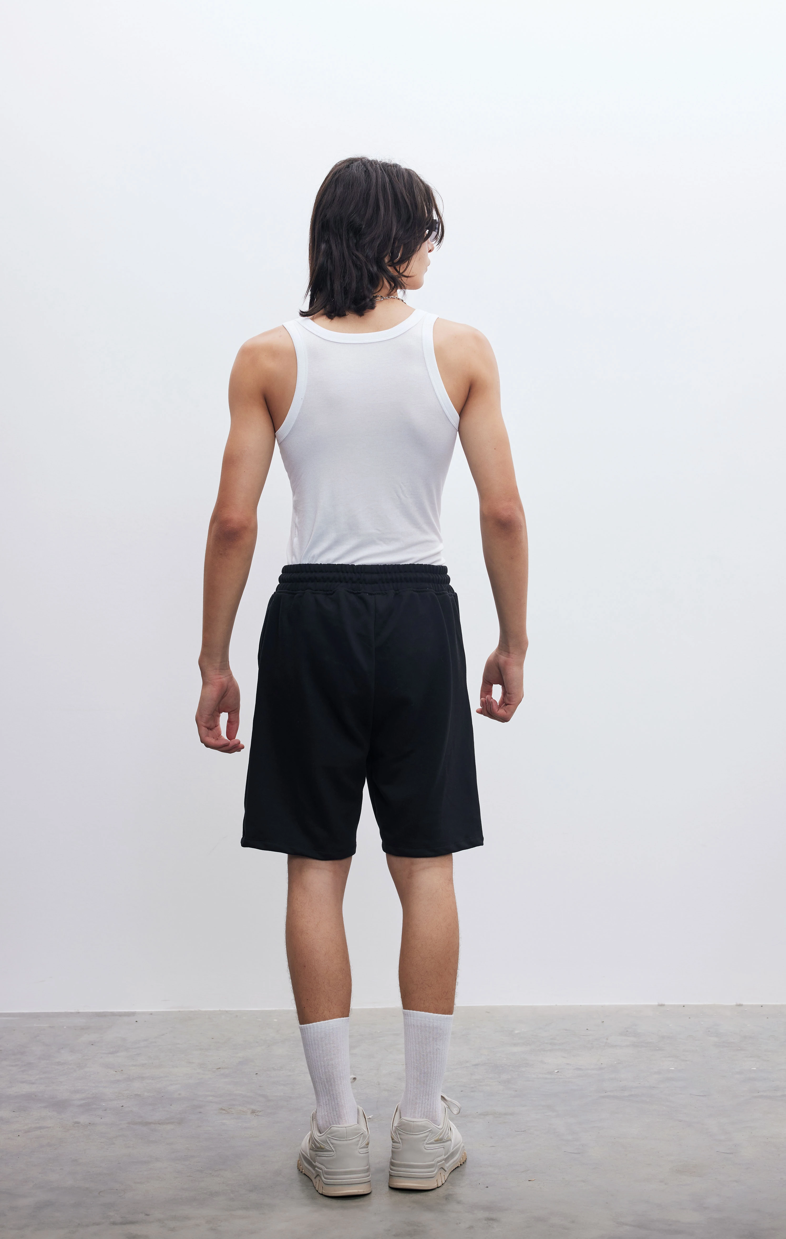 Erkek JR Baskılı Siyah Şort