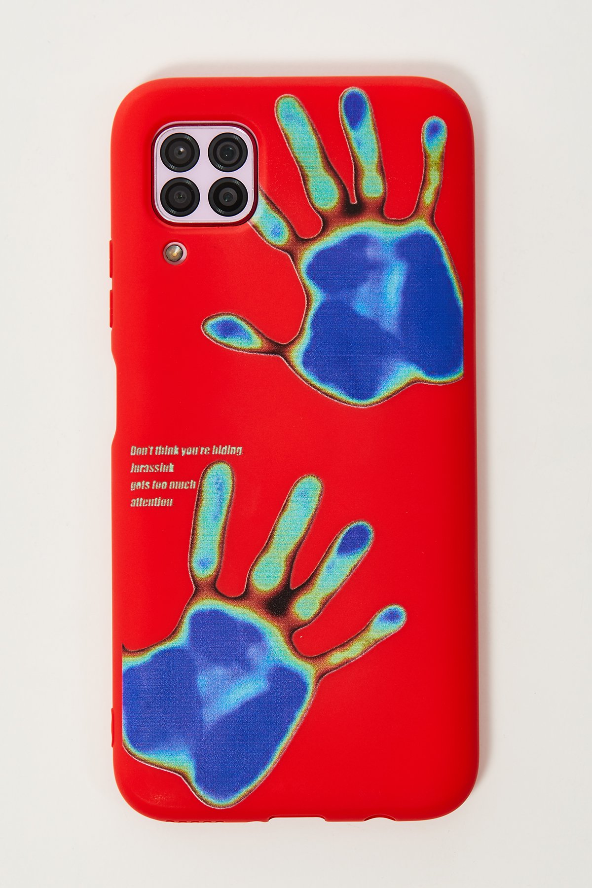 Huawei Uyumlu Thermal Hands Kırmızı Telefon Kılıfı