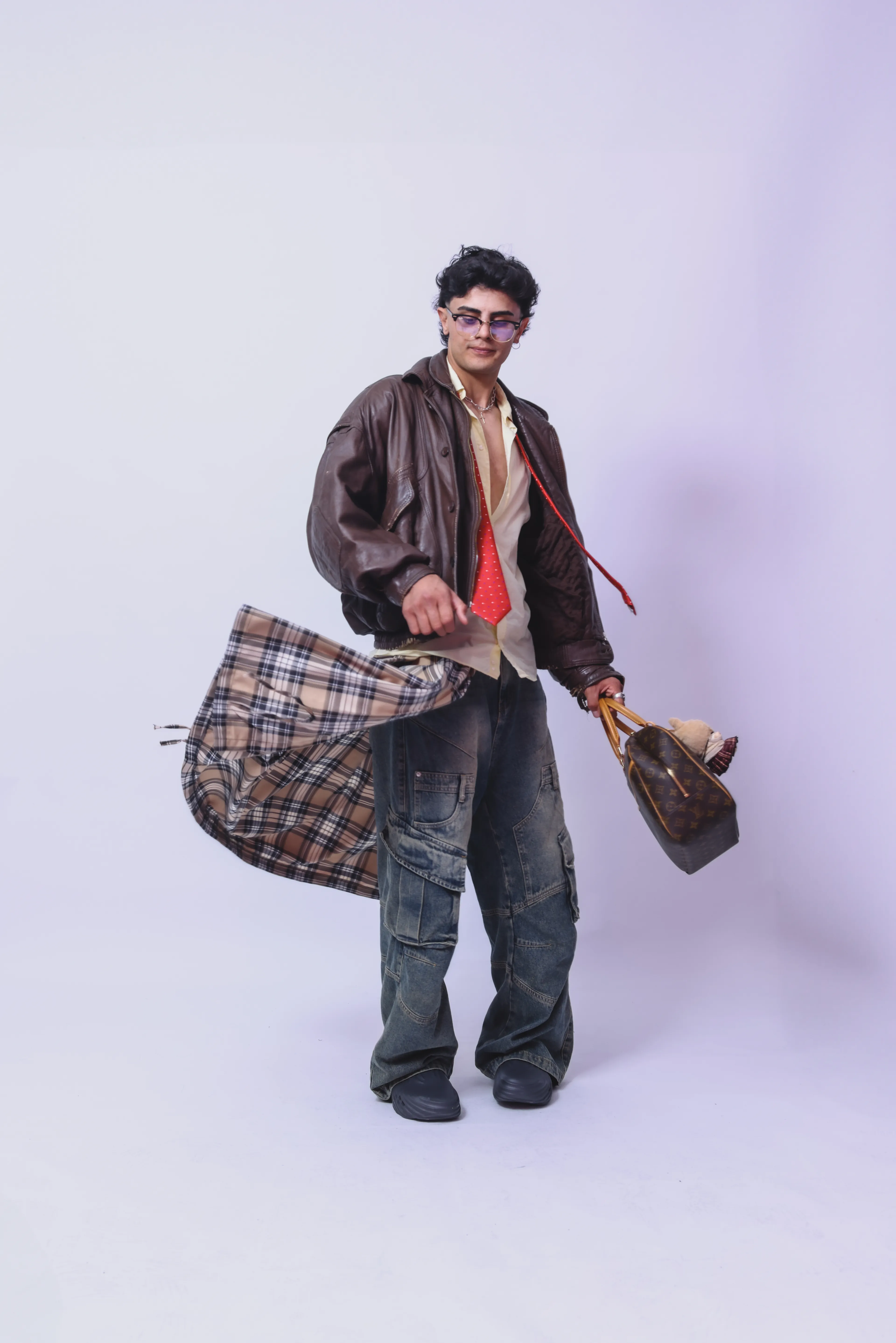 Krem Ekose Erkek Layer Kemer