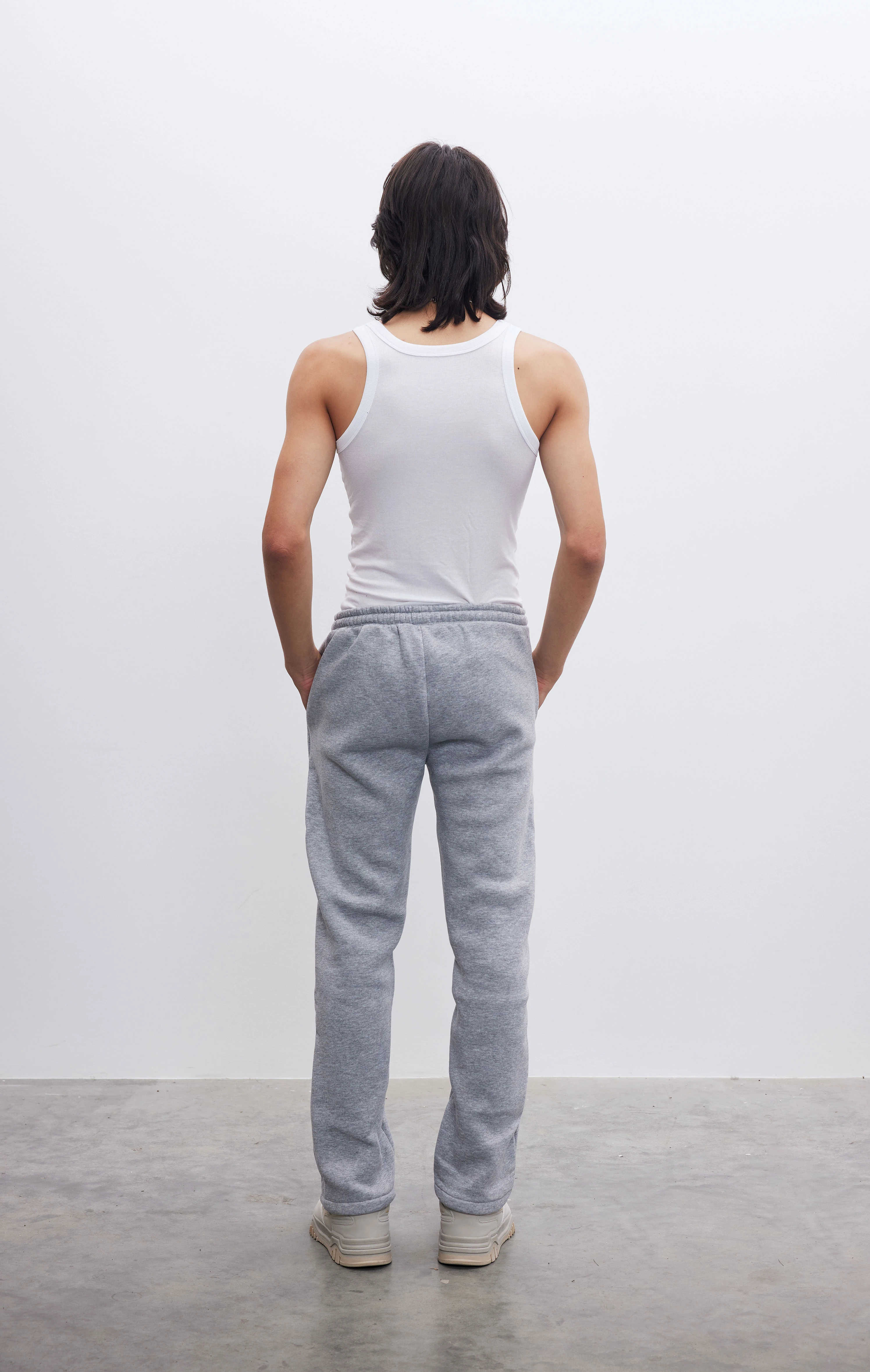 Erkek JR Baskılı Gri Straight Fit Pantolon