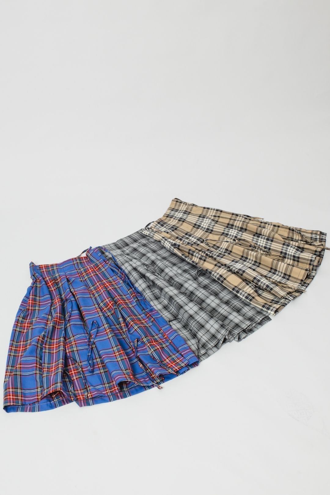 Kobalt Mavi Ekose Erkek Layer Kemer