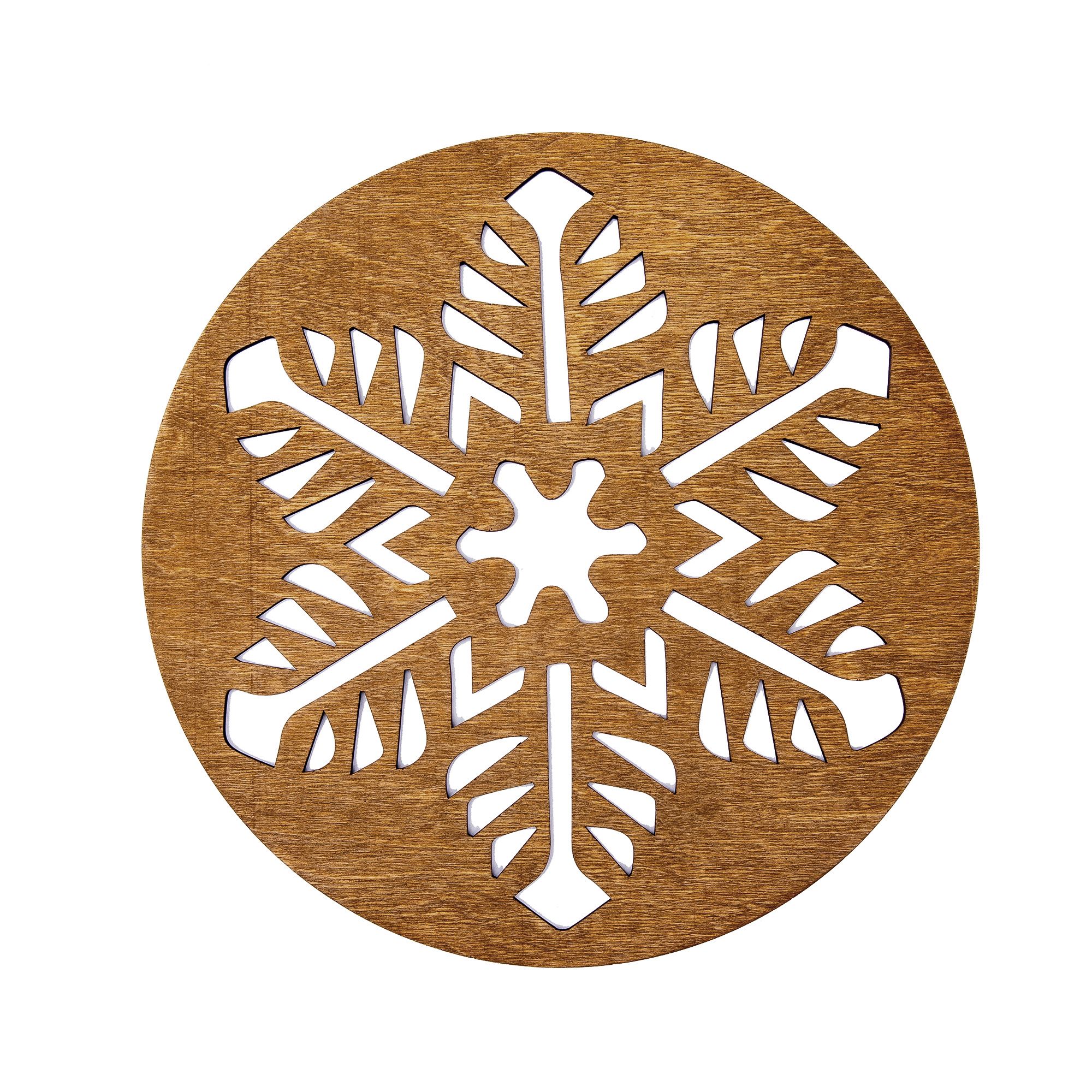 Big Snowflake Ahşap Supla Takımı - Ceviz