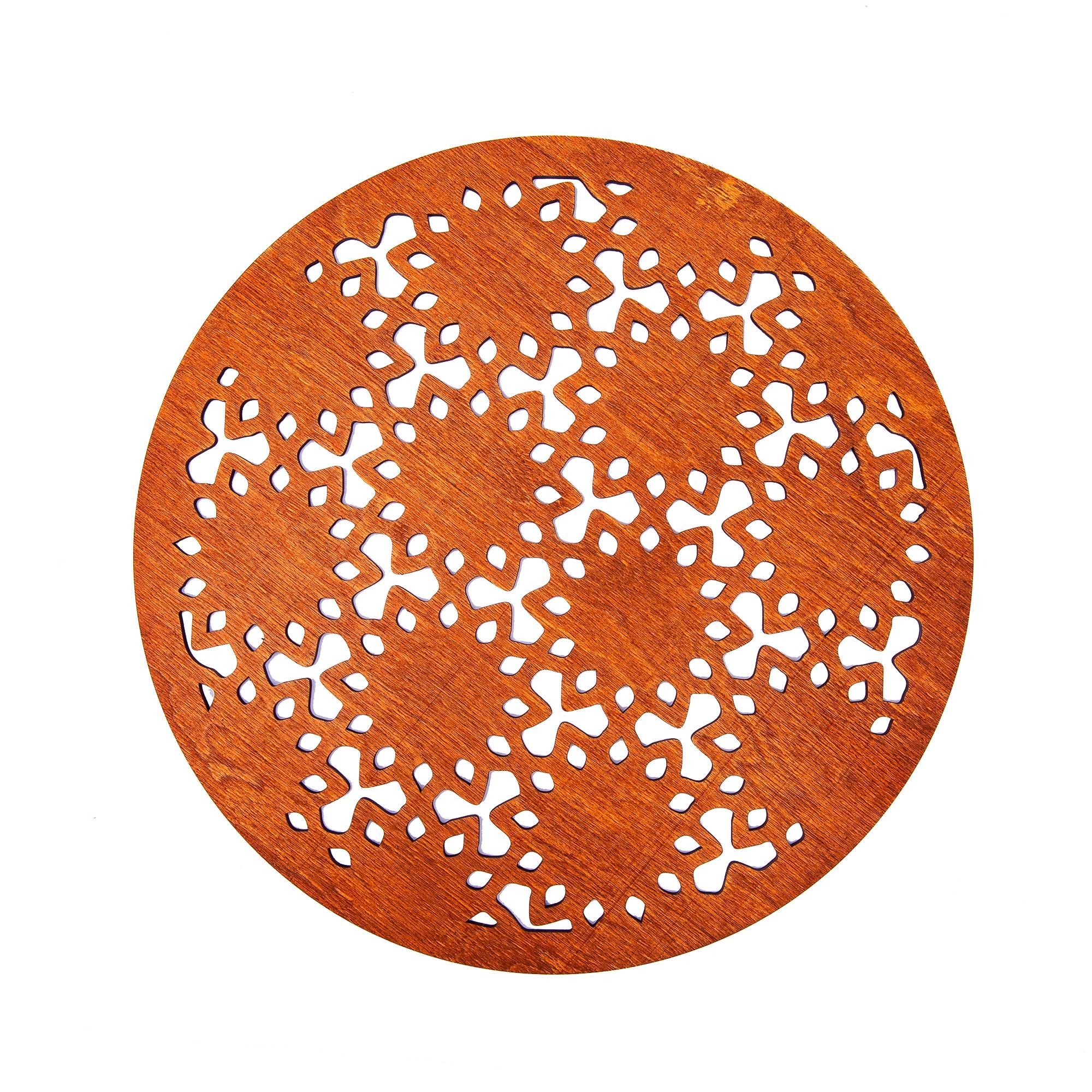 Ball Snowflake Ahşap Supla Takımı - Rose