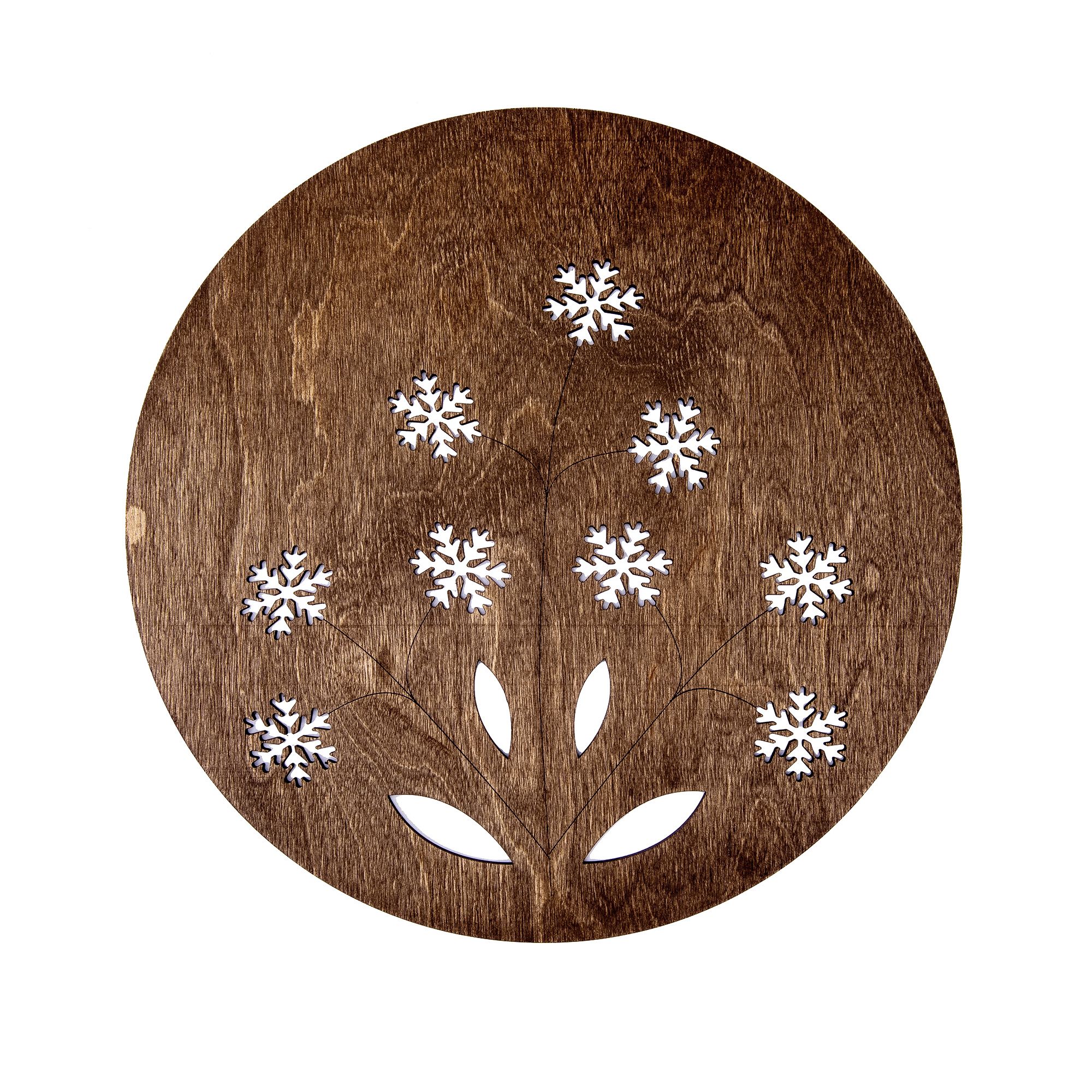 Snowflake Tree Ahşap Supla Takımı - Wenge