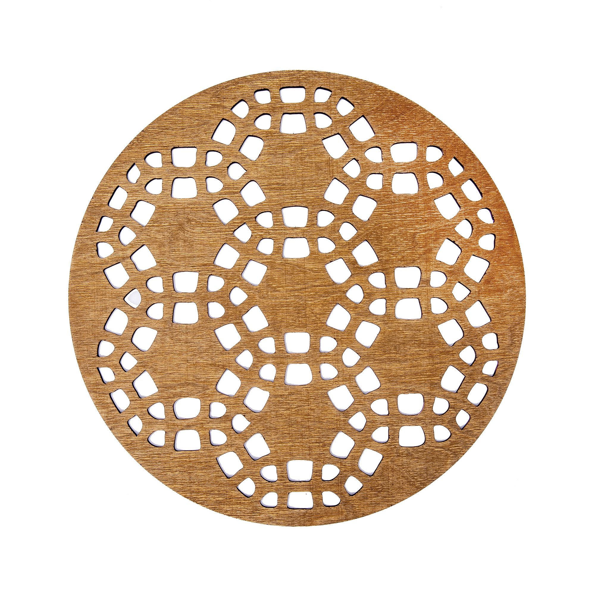 Sphere Snowflake Ahşap Supla Takımı - Ceviz