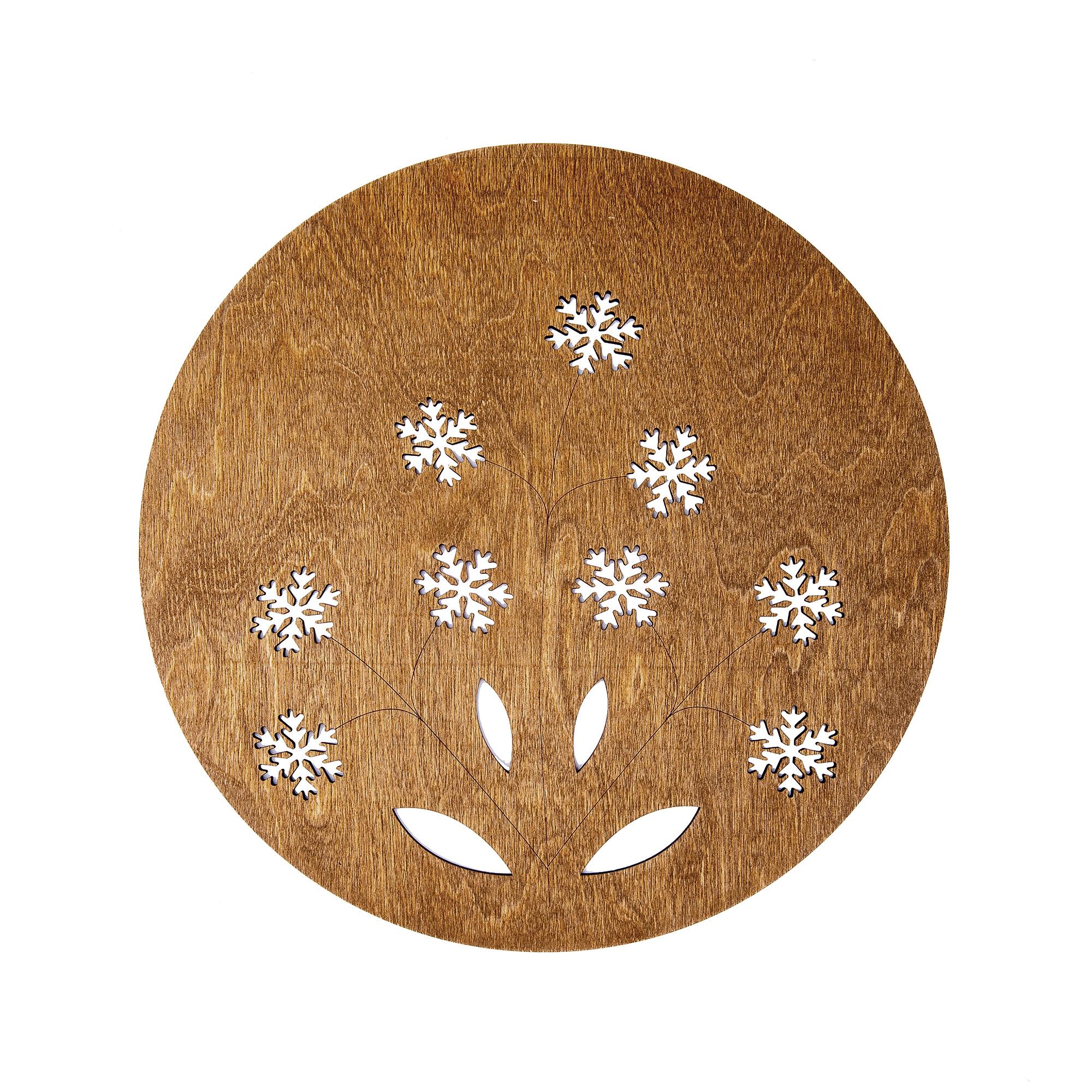 Snowflake Tree Ahşap Supla Takımı - Ceviz