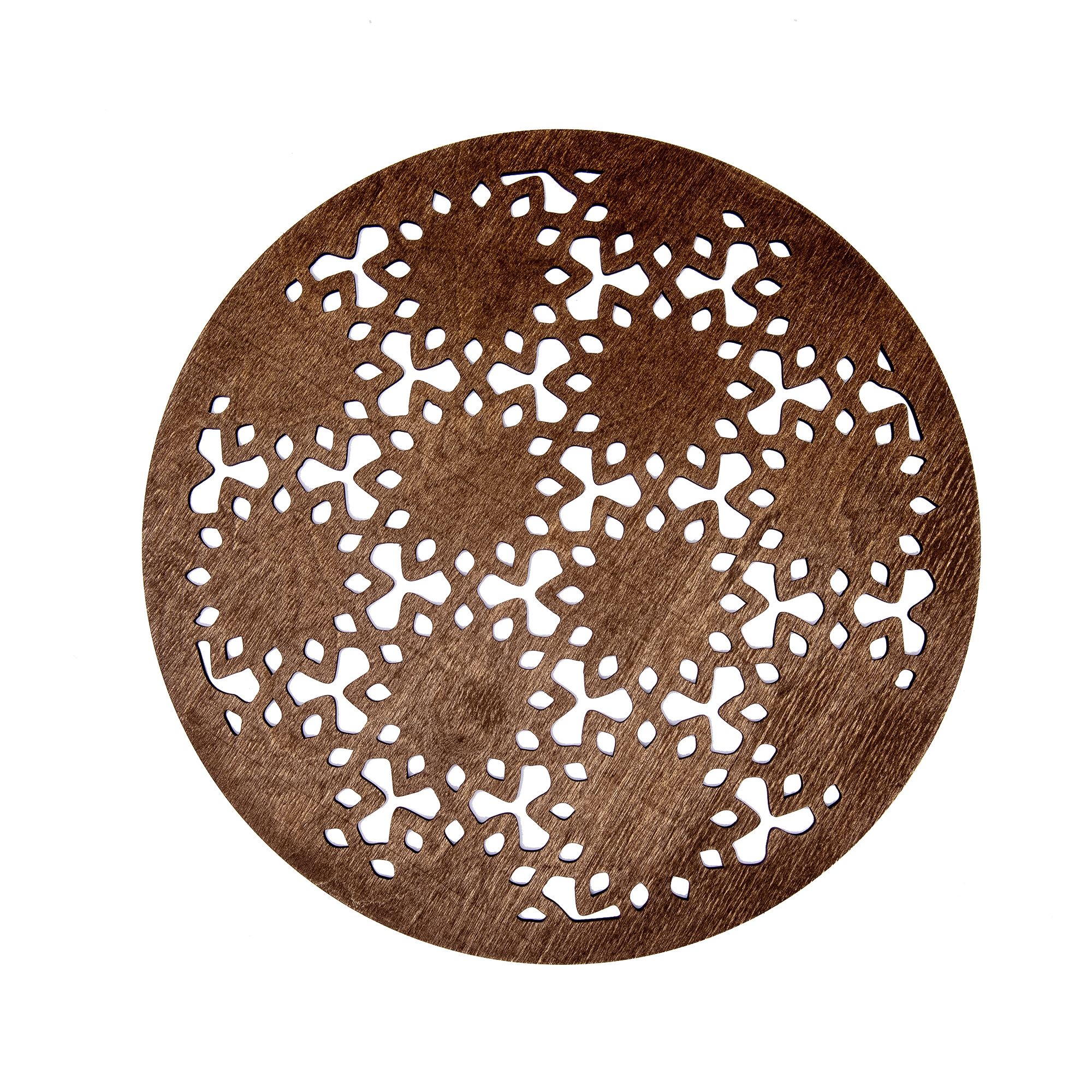 Ball Snowflake Ahşap Supla Takımı - Wenge