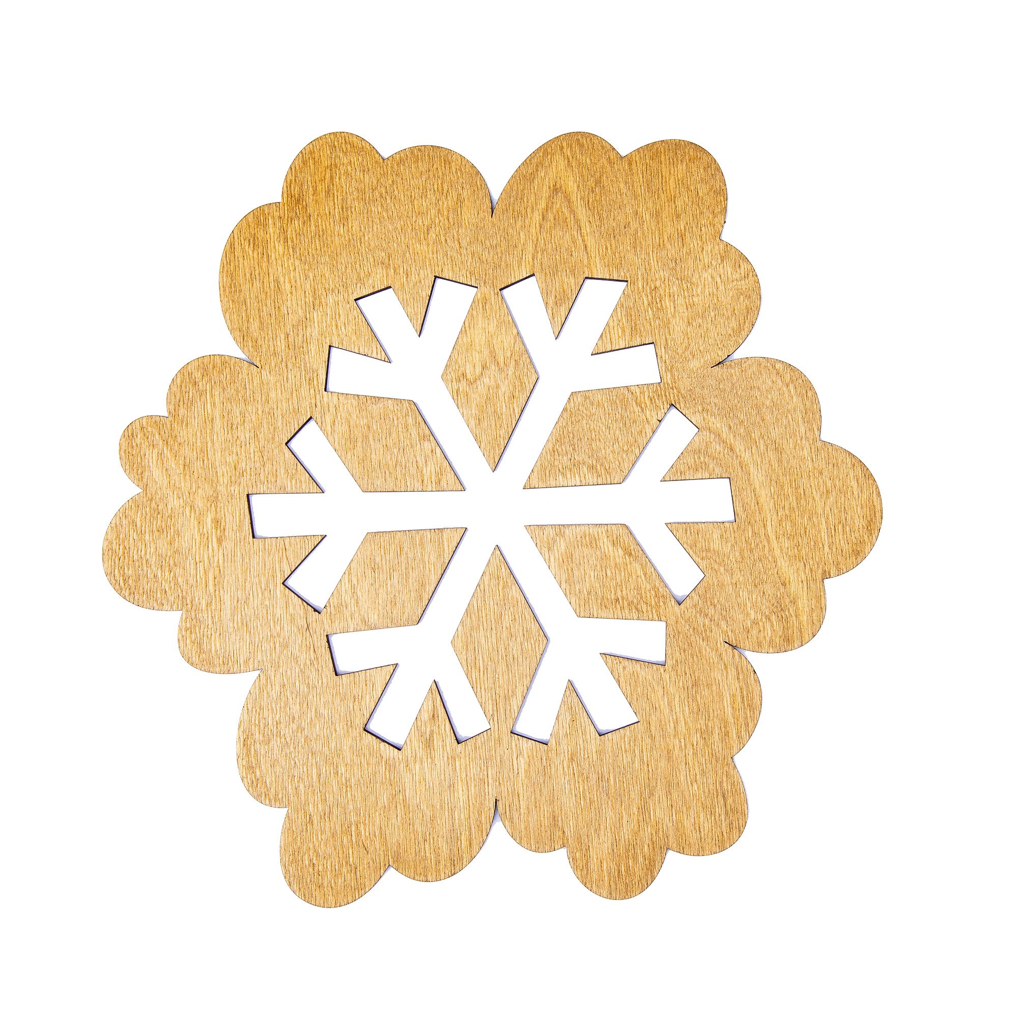 Lined Snowflake Ahşap Supla Takımı - Petrol Yeşili